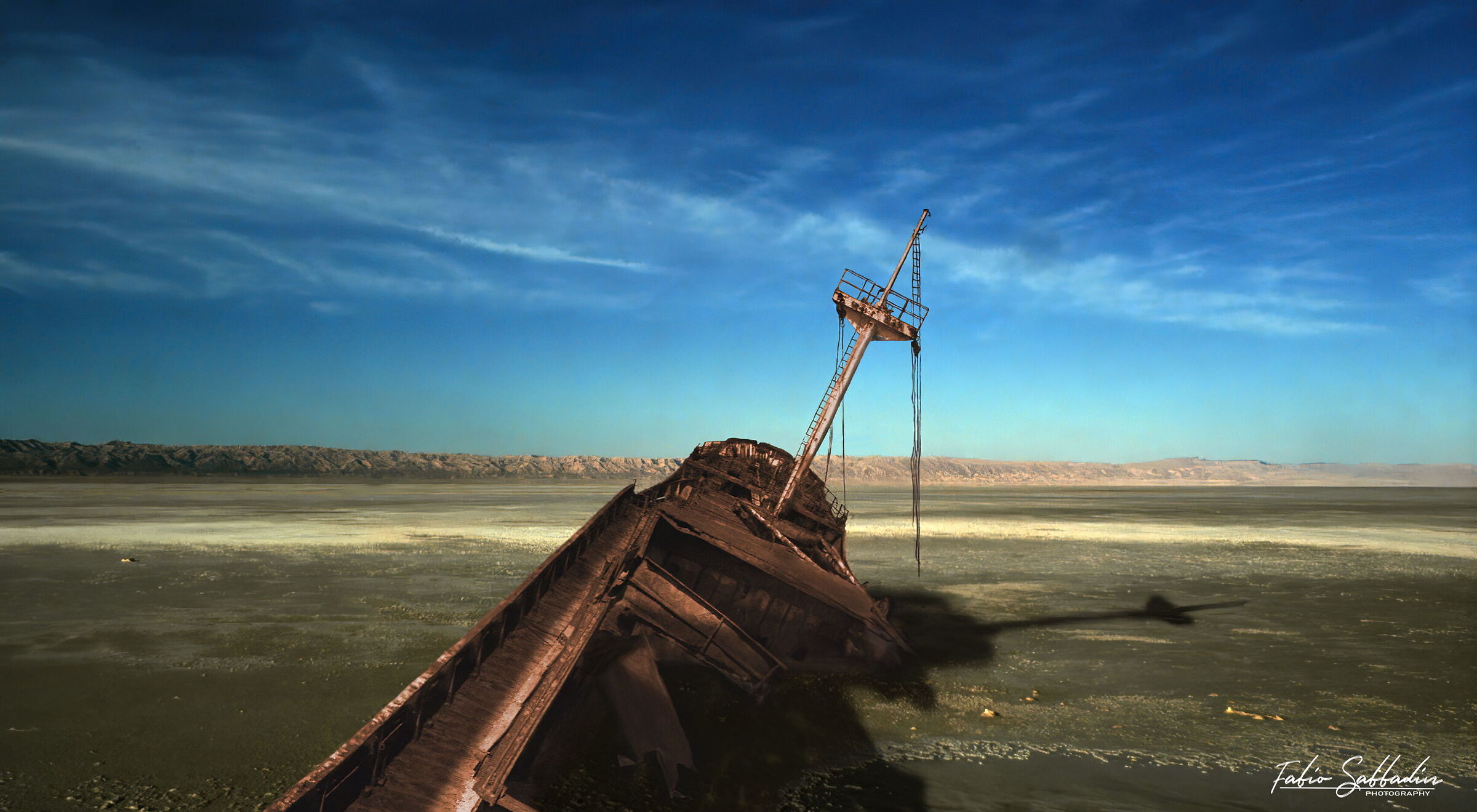 Ship in desert