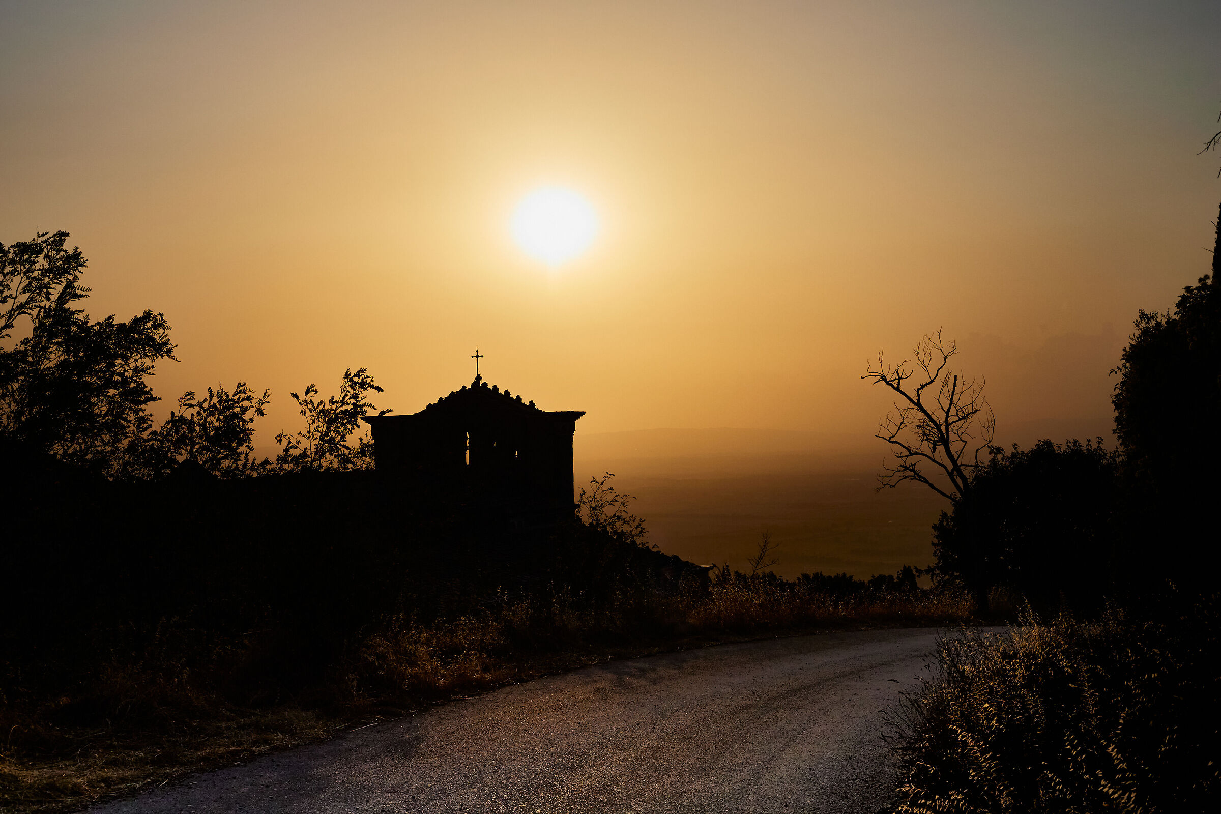 Sunset over Cortona