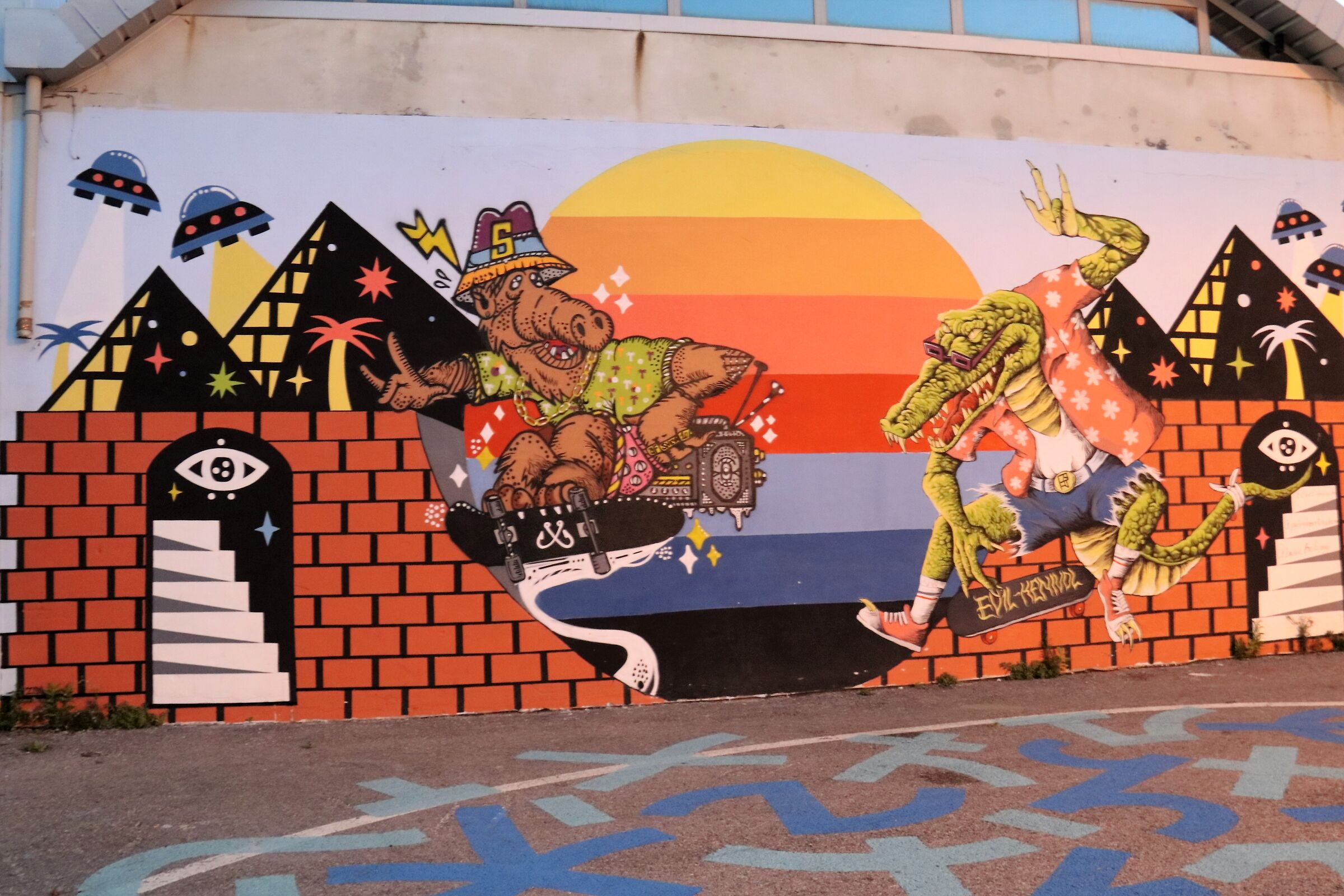 Murales alla Scuola di skateboard di Pescara