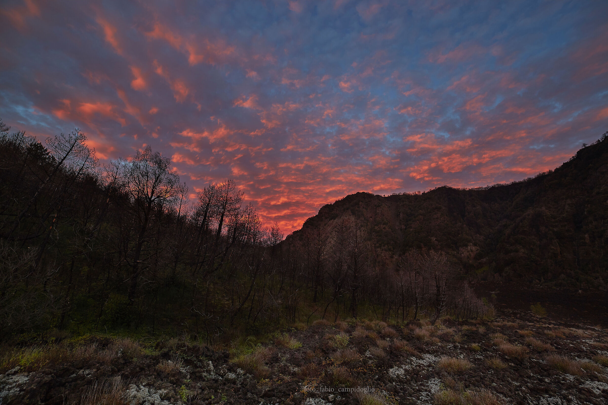 vesuvius valley of hell sunset