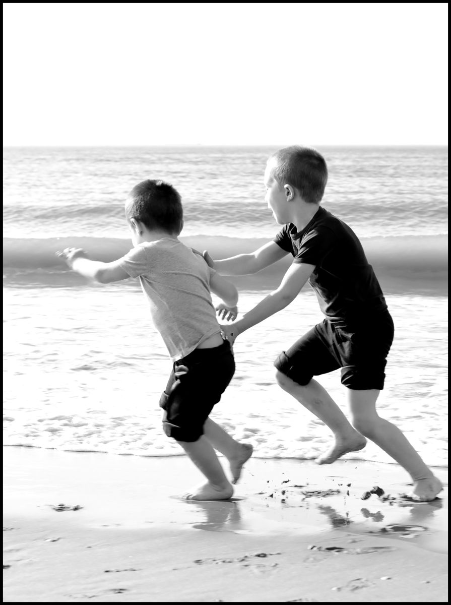 playing with the waves