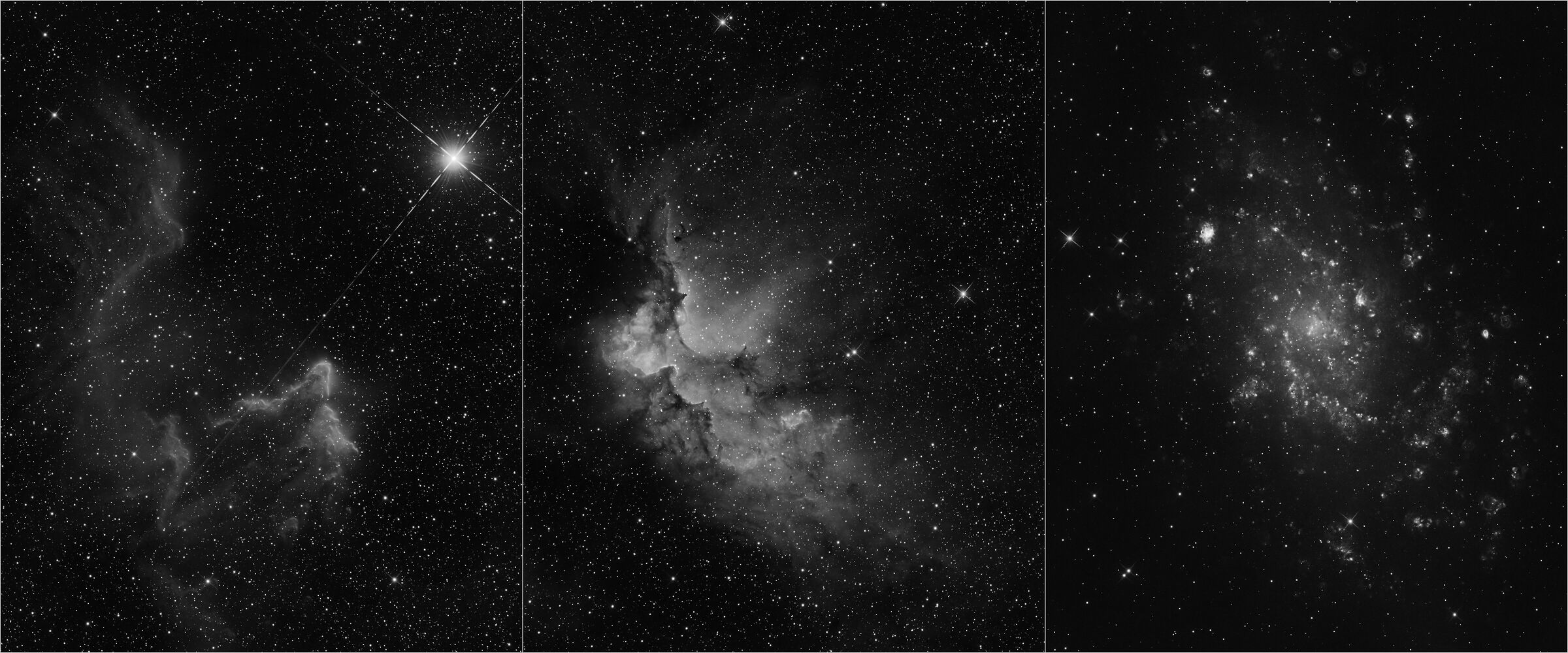 Emissioni di idrogeno ionizzato (H-alpha)