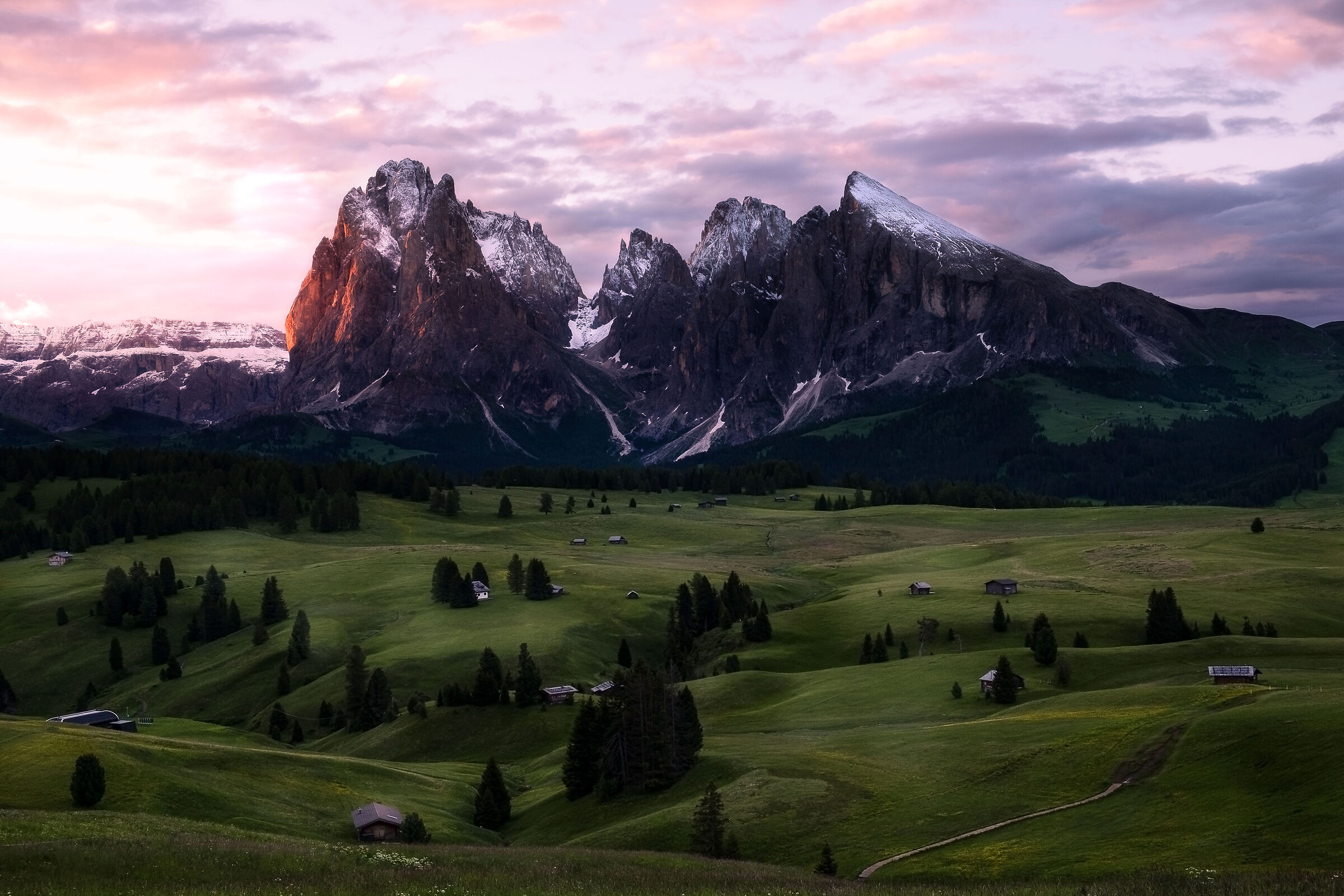 Alba all'alpe di Siusi