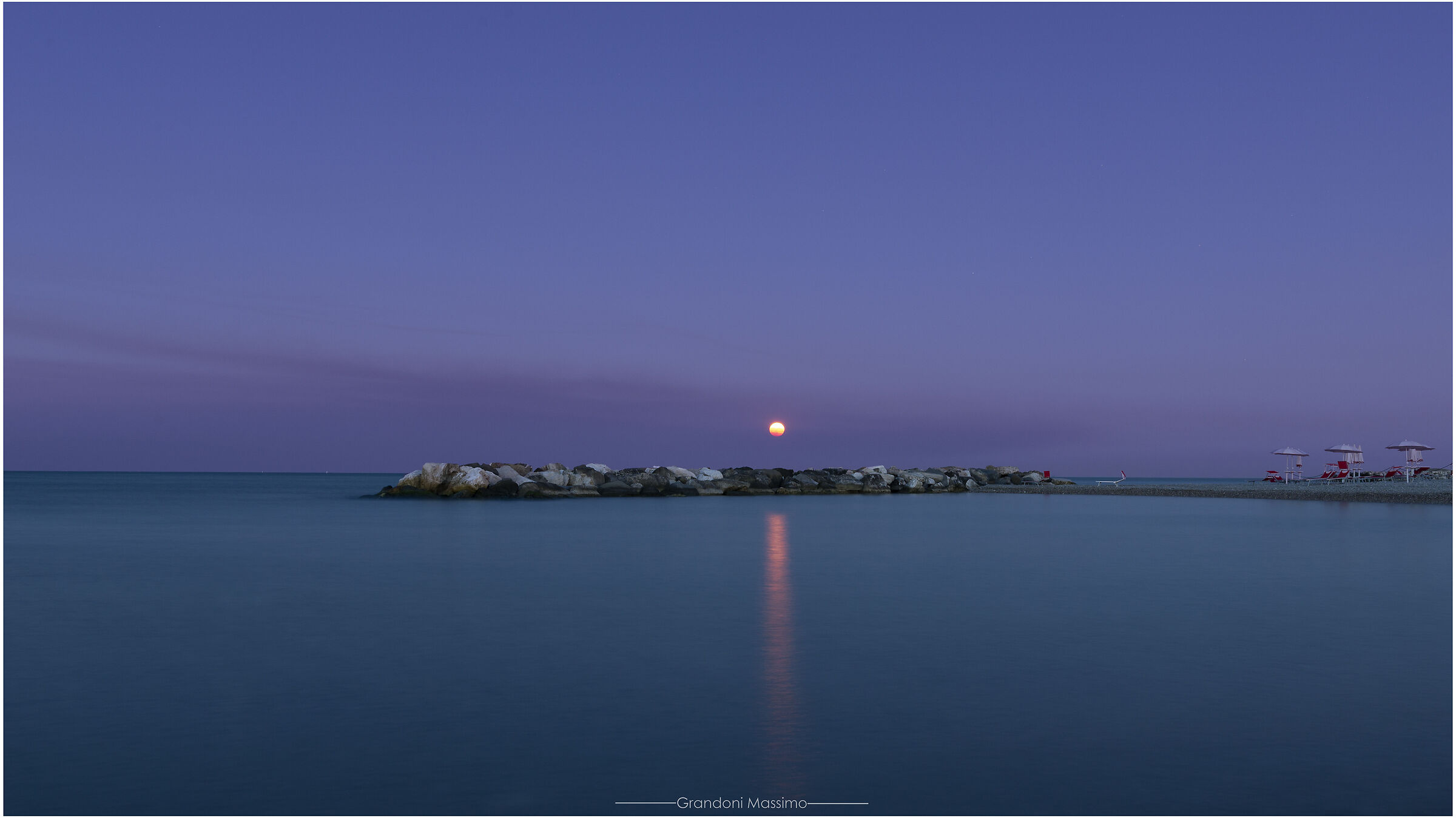 Super Moon at sunset