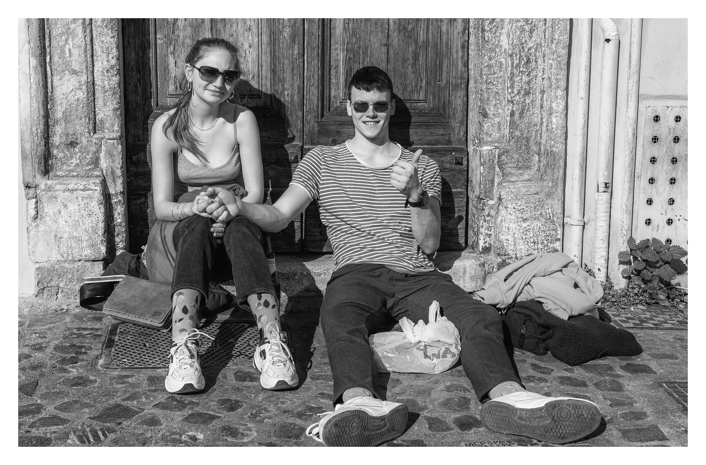 Roma Trastevere-Turisti stanchi, ma soddisfatti.