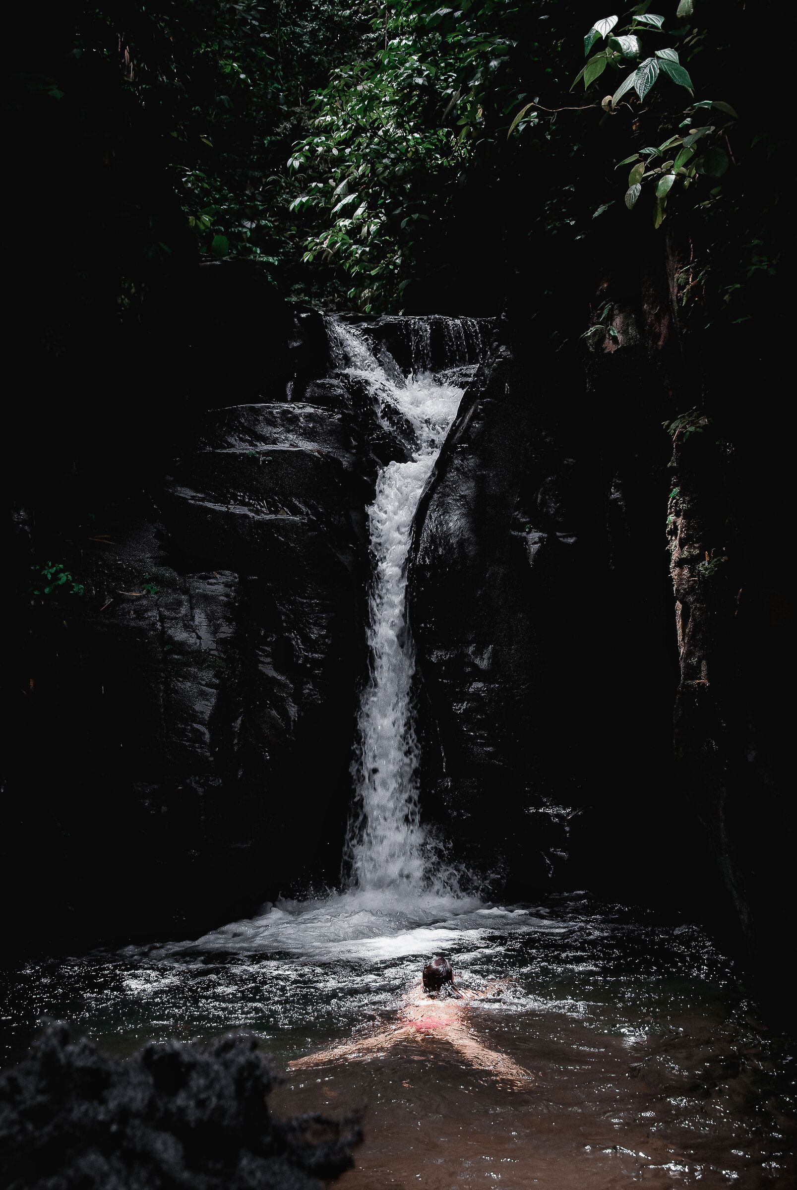 In waterfall