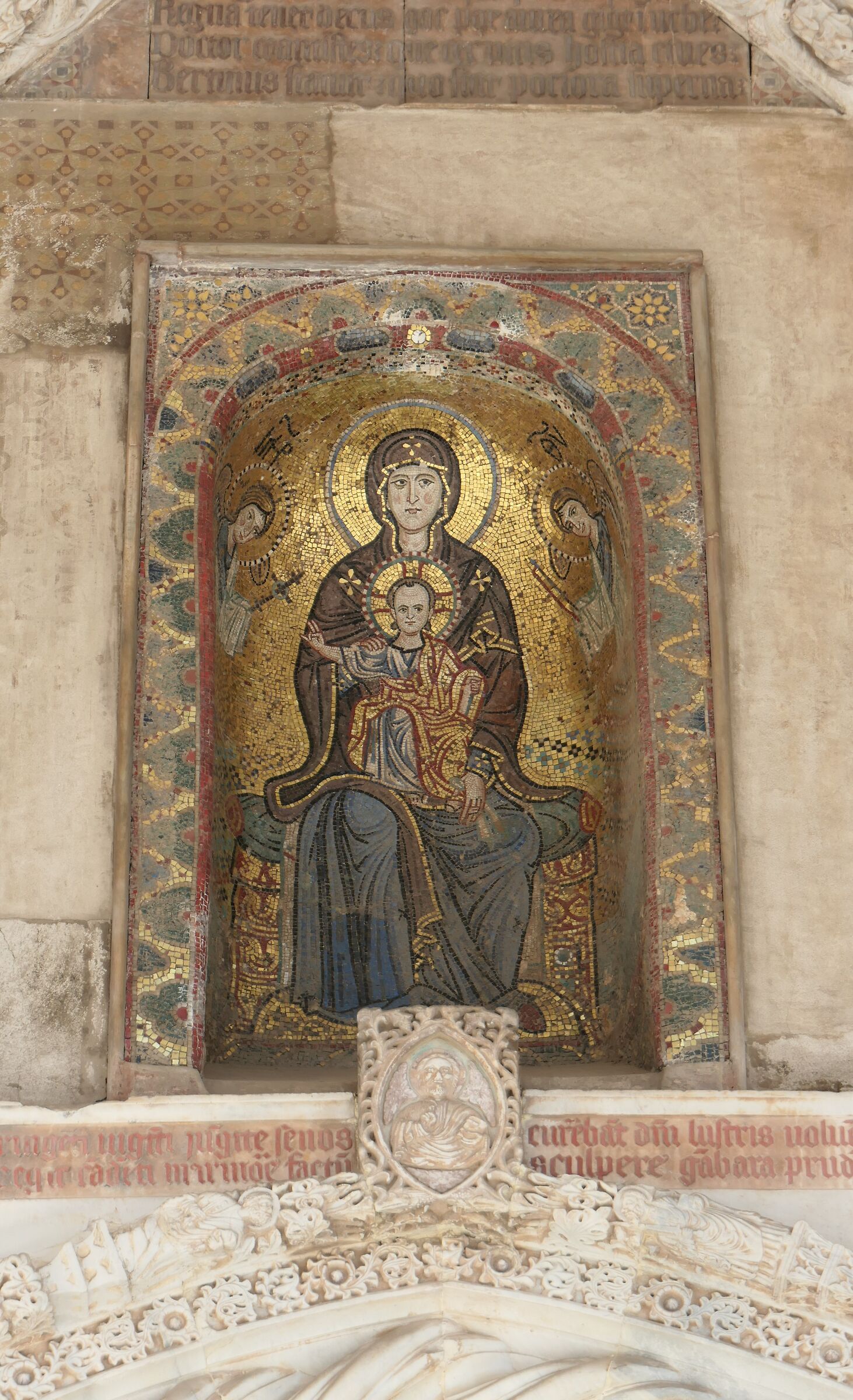 The Madonna of the portal of the Cathedral of Palermo