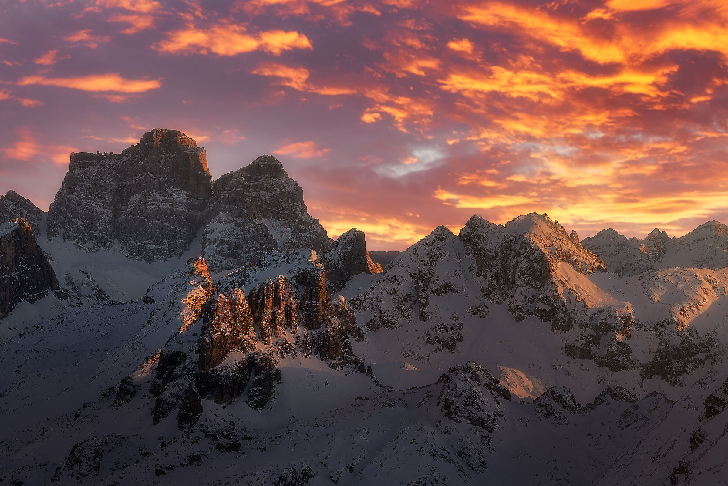 Monte Pelmo al tramonto