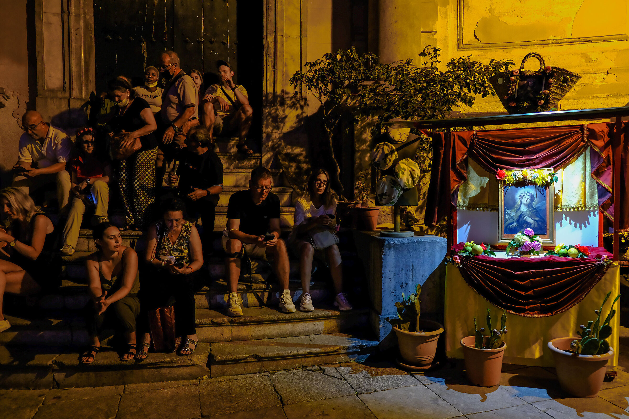 aspettando il carro .. al "baracchino da Santuzza"