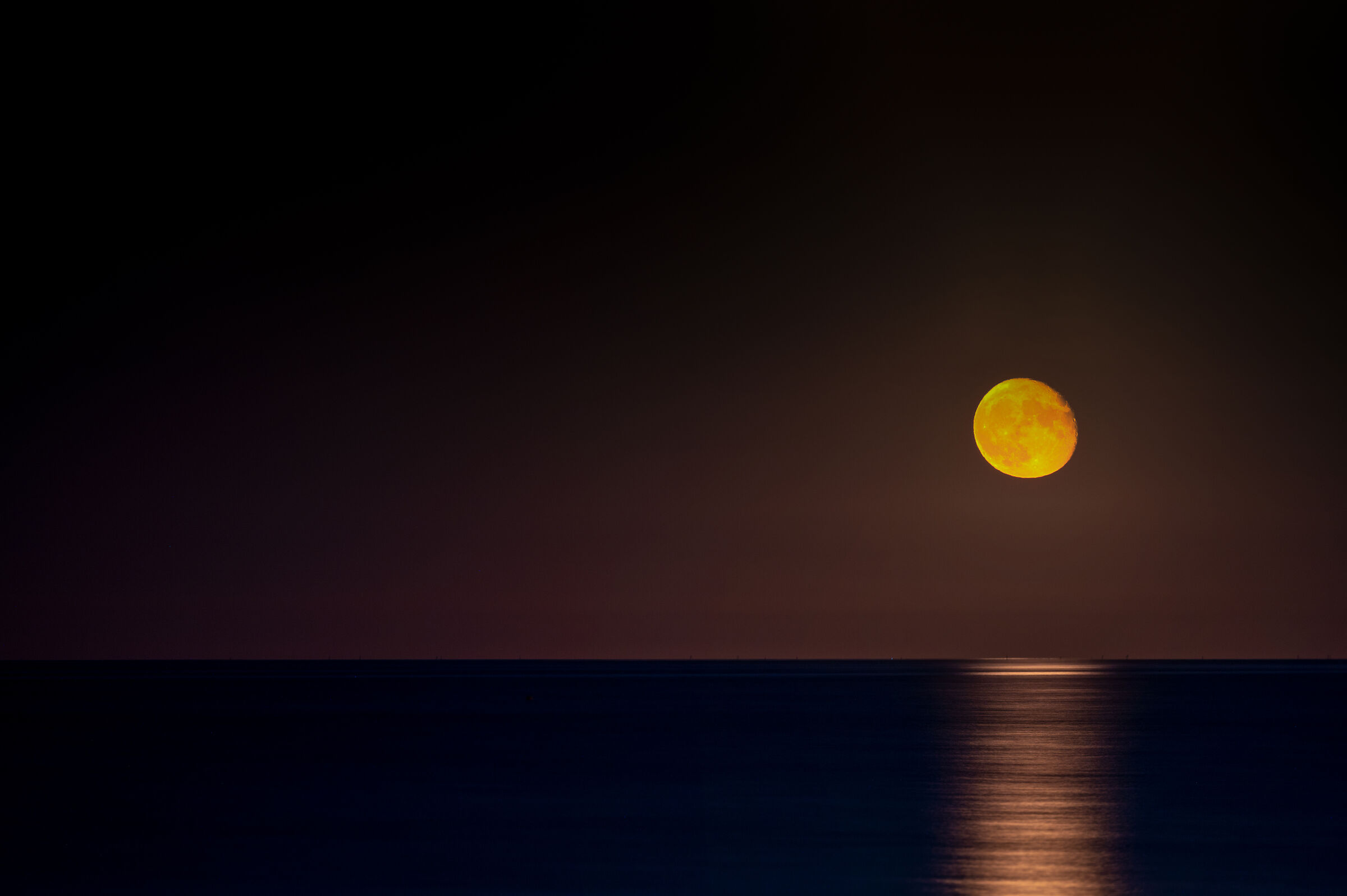 La Luna del 15 luglio ormai alta