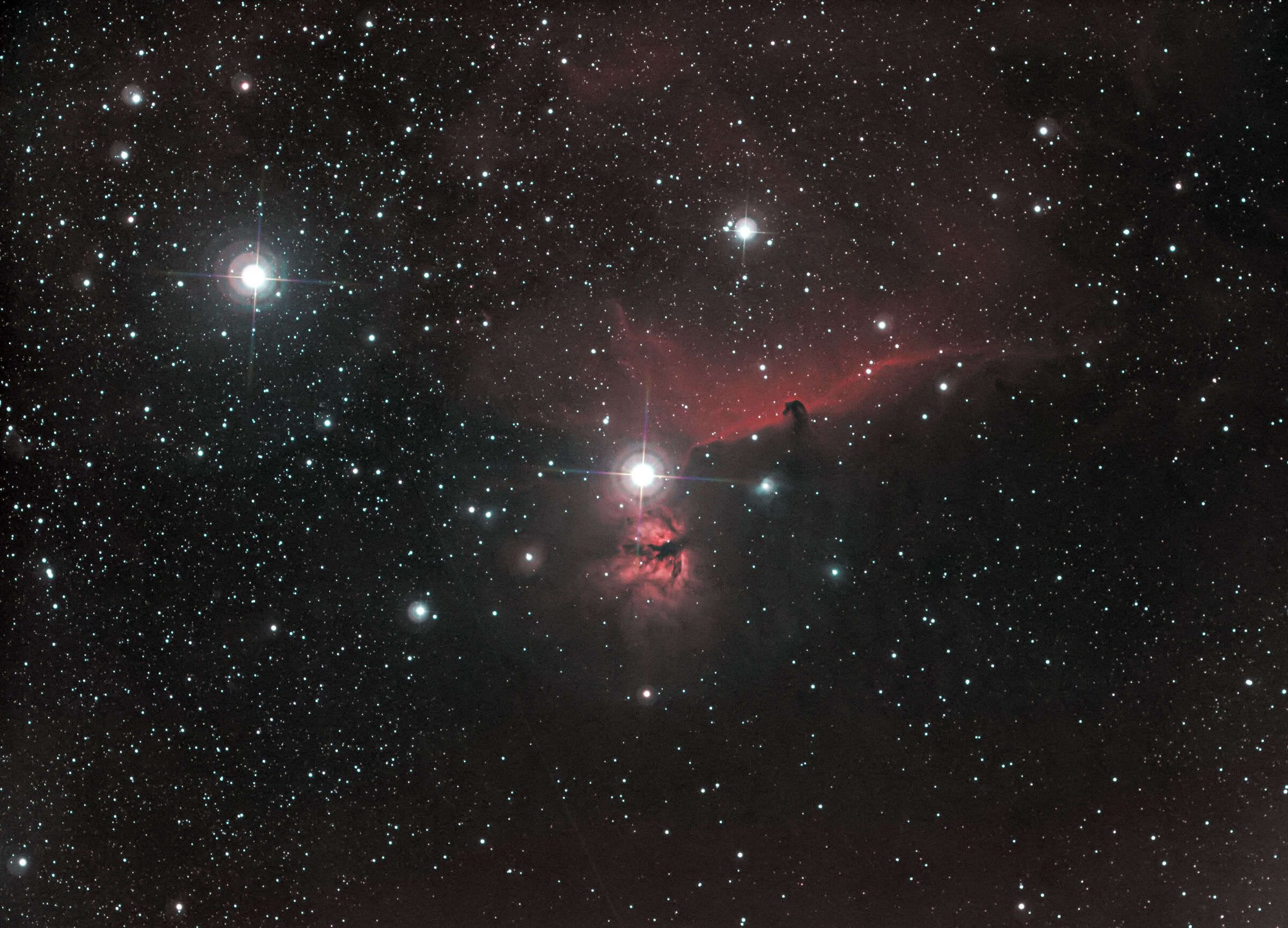 Alnitak and Alnilam region, horse head nebula