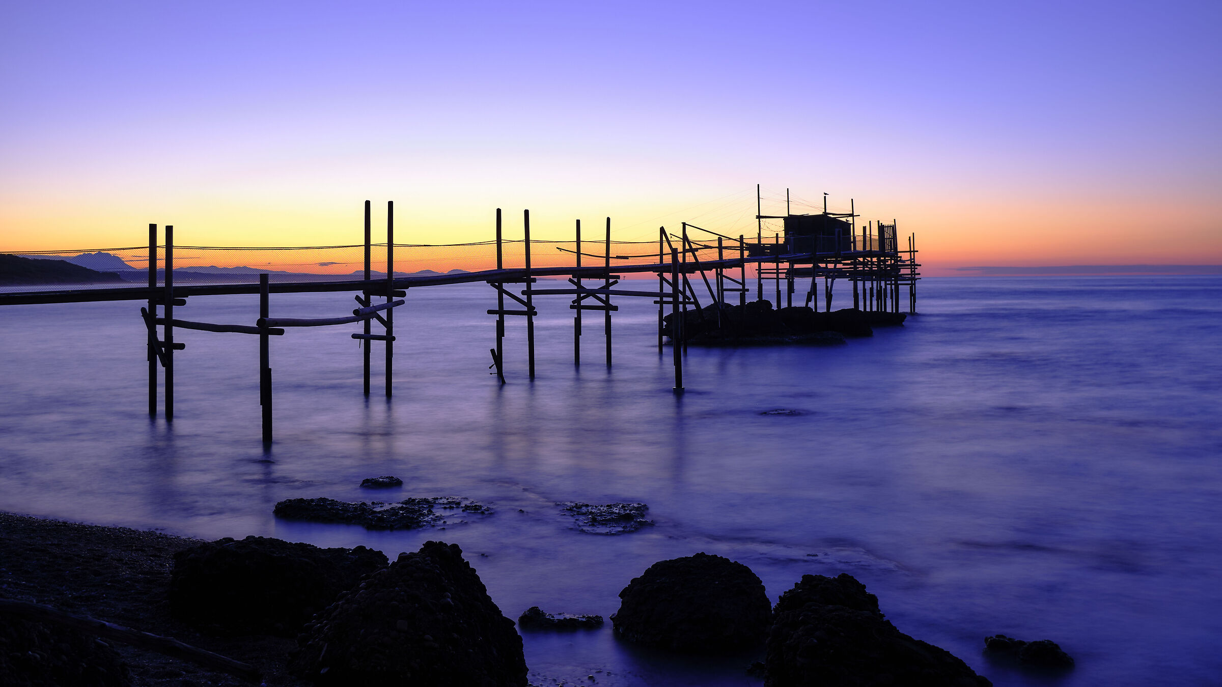 Sunset at the trabocco, Vasto