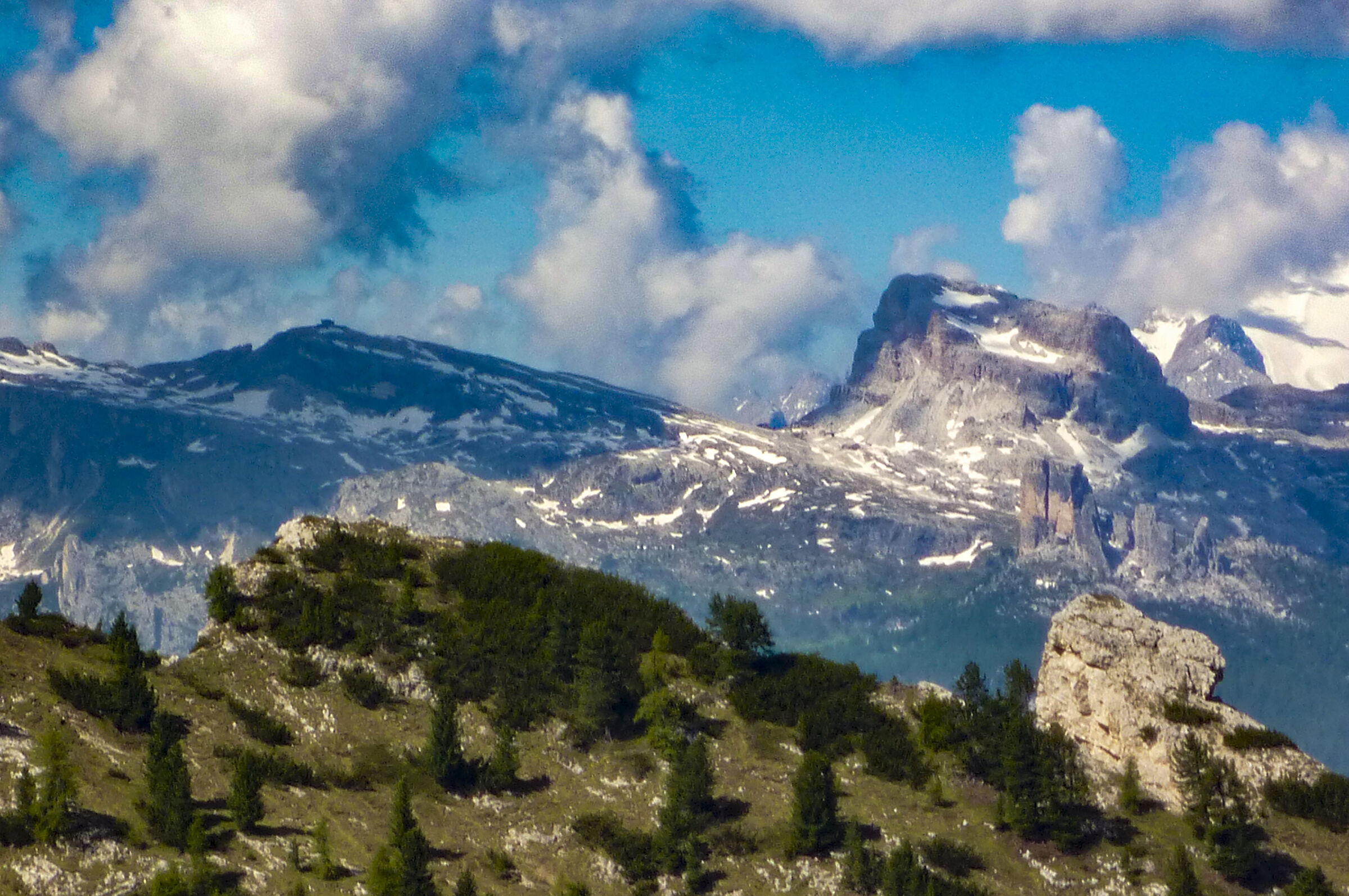 Nuvolau and 5 Towers seen from the Tofane