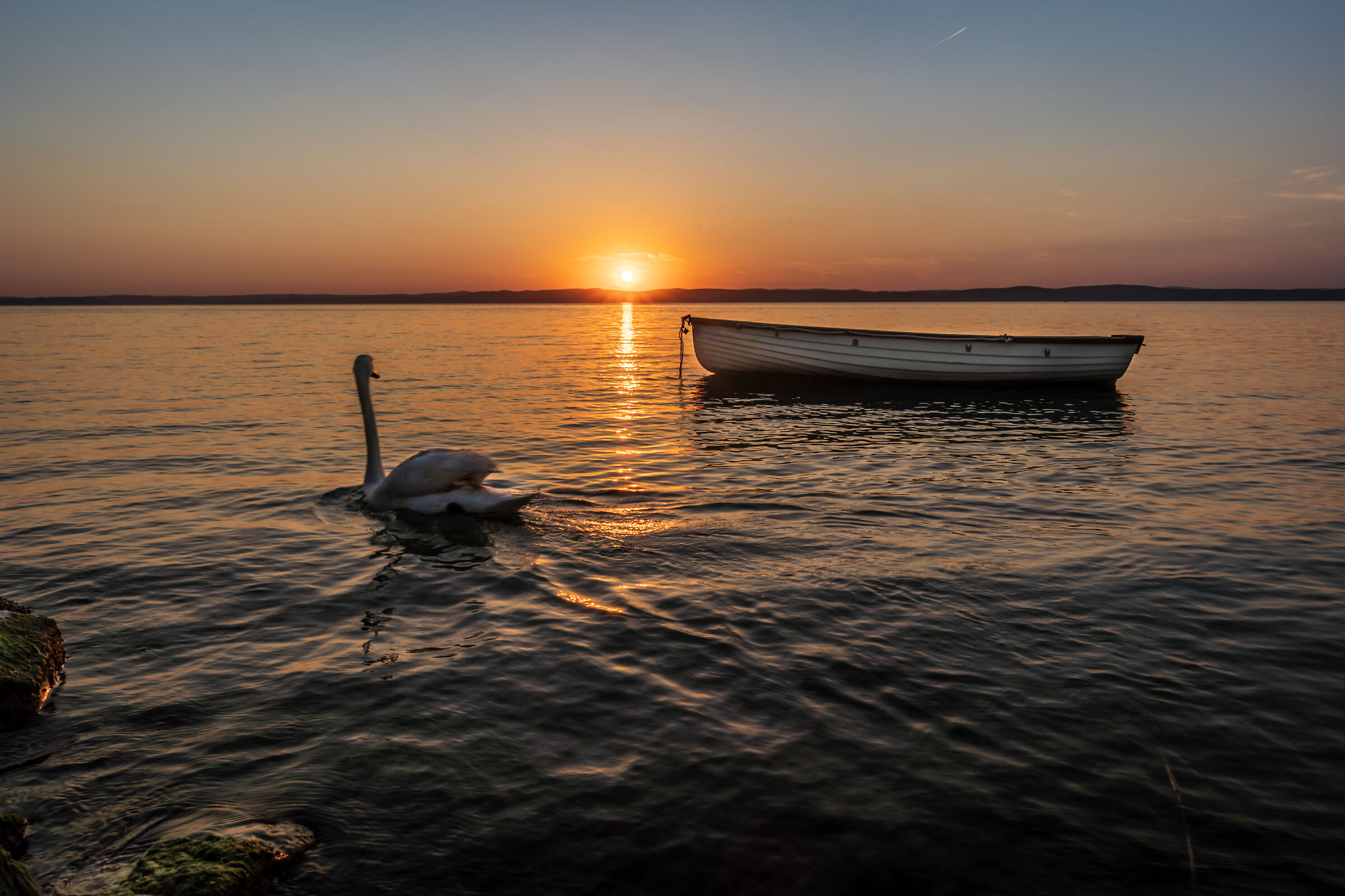 Tramonto sul lago Balaton