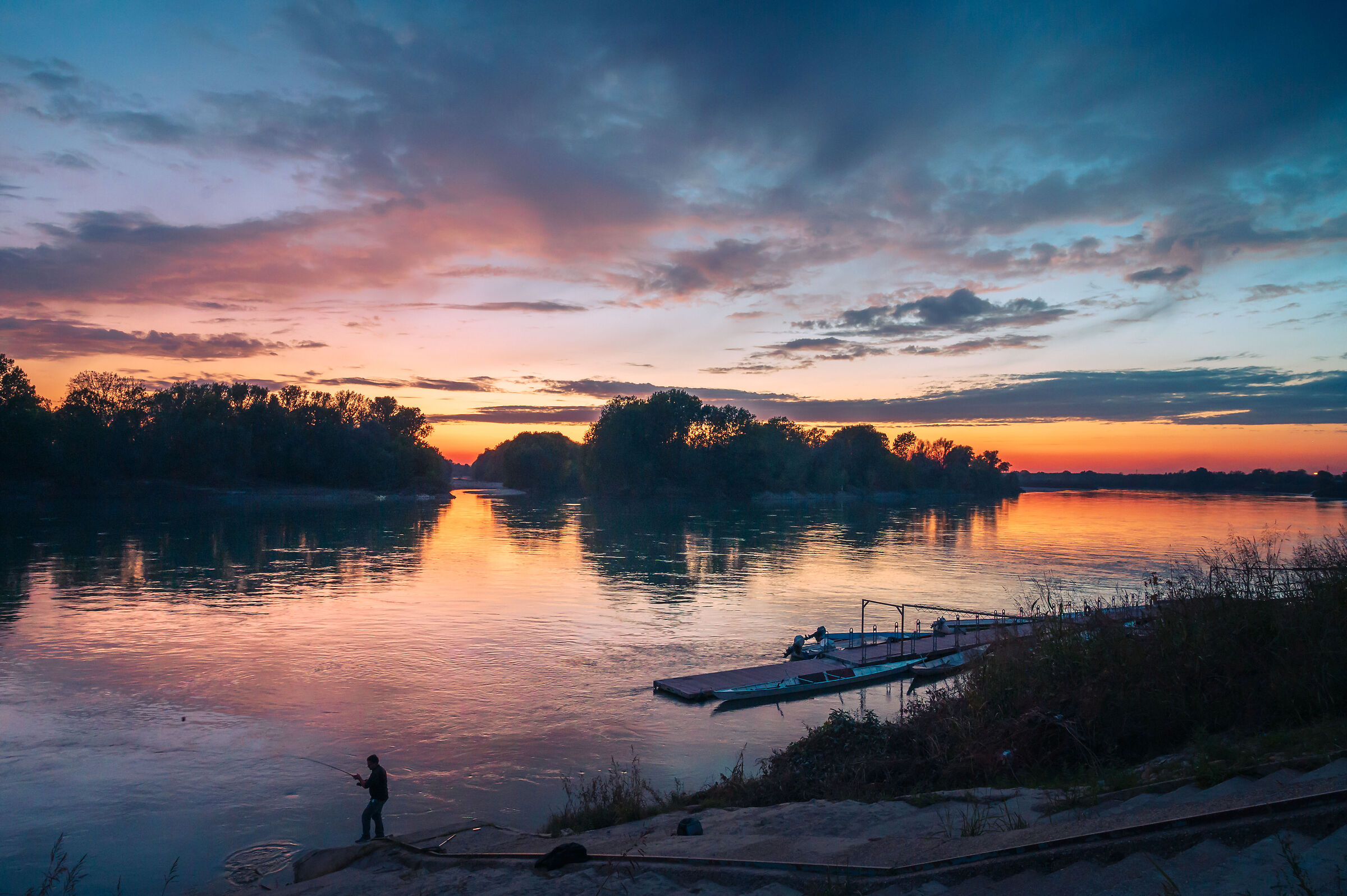 Pesca al tramonto
