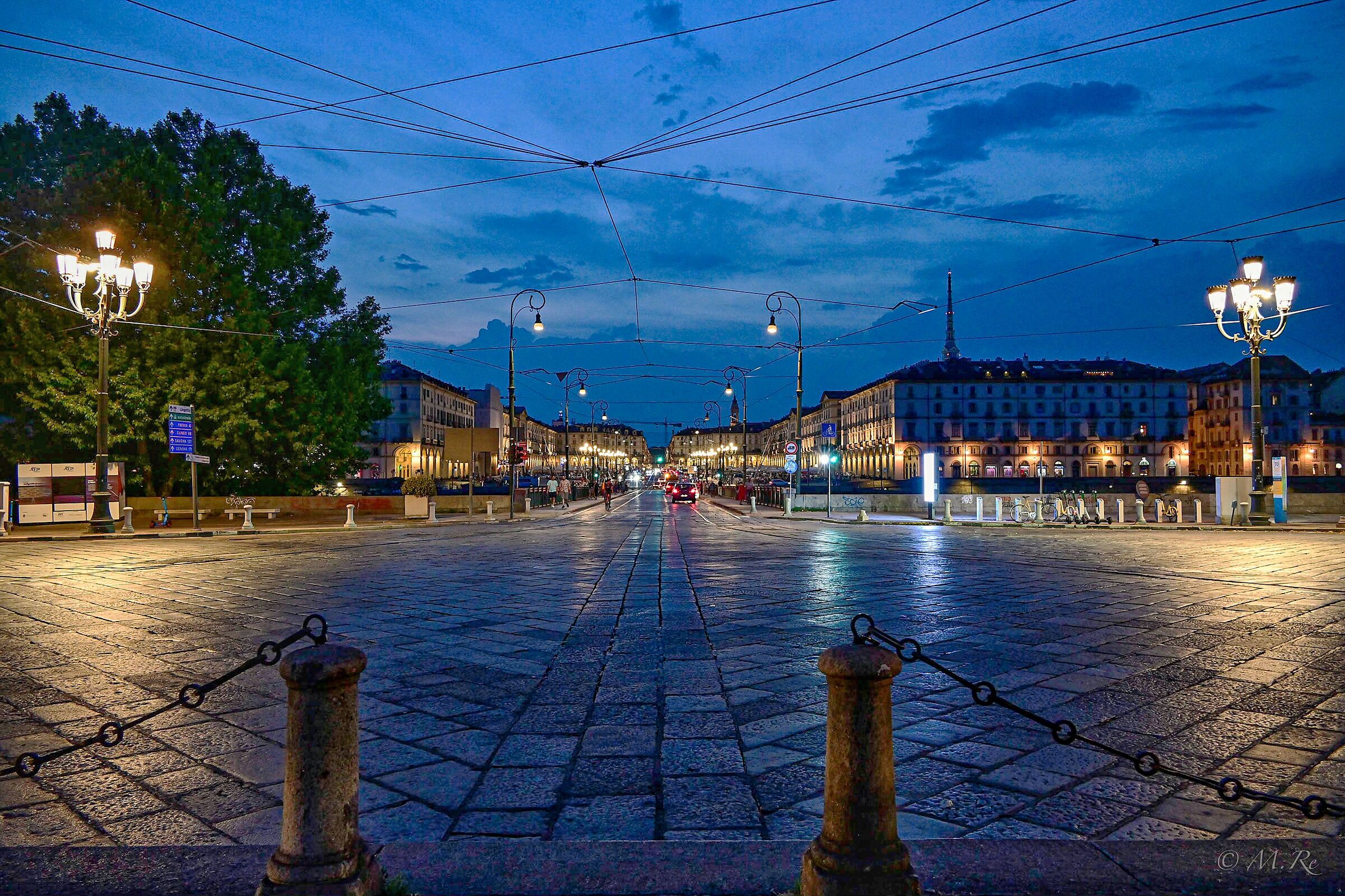 Torino ponte Vittorio Emanuele I e piazza Vittorio