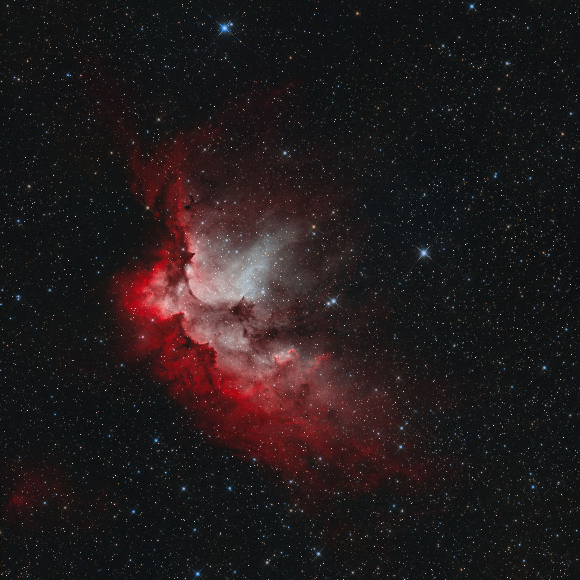 nebulosa mago (hoo con stelle rgb)