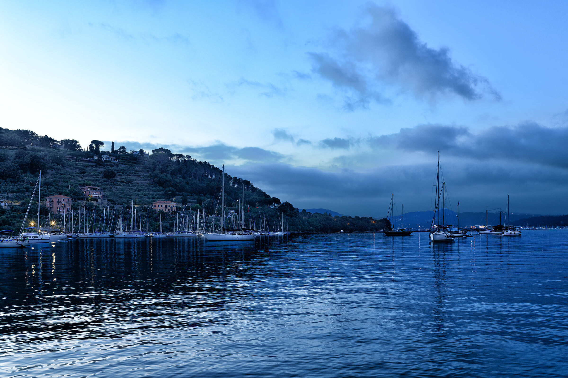 Blue hour from the marina of Grazie (SP)