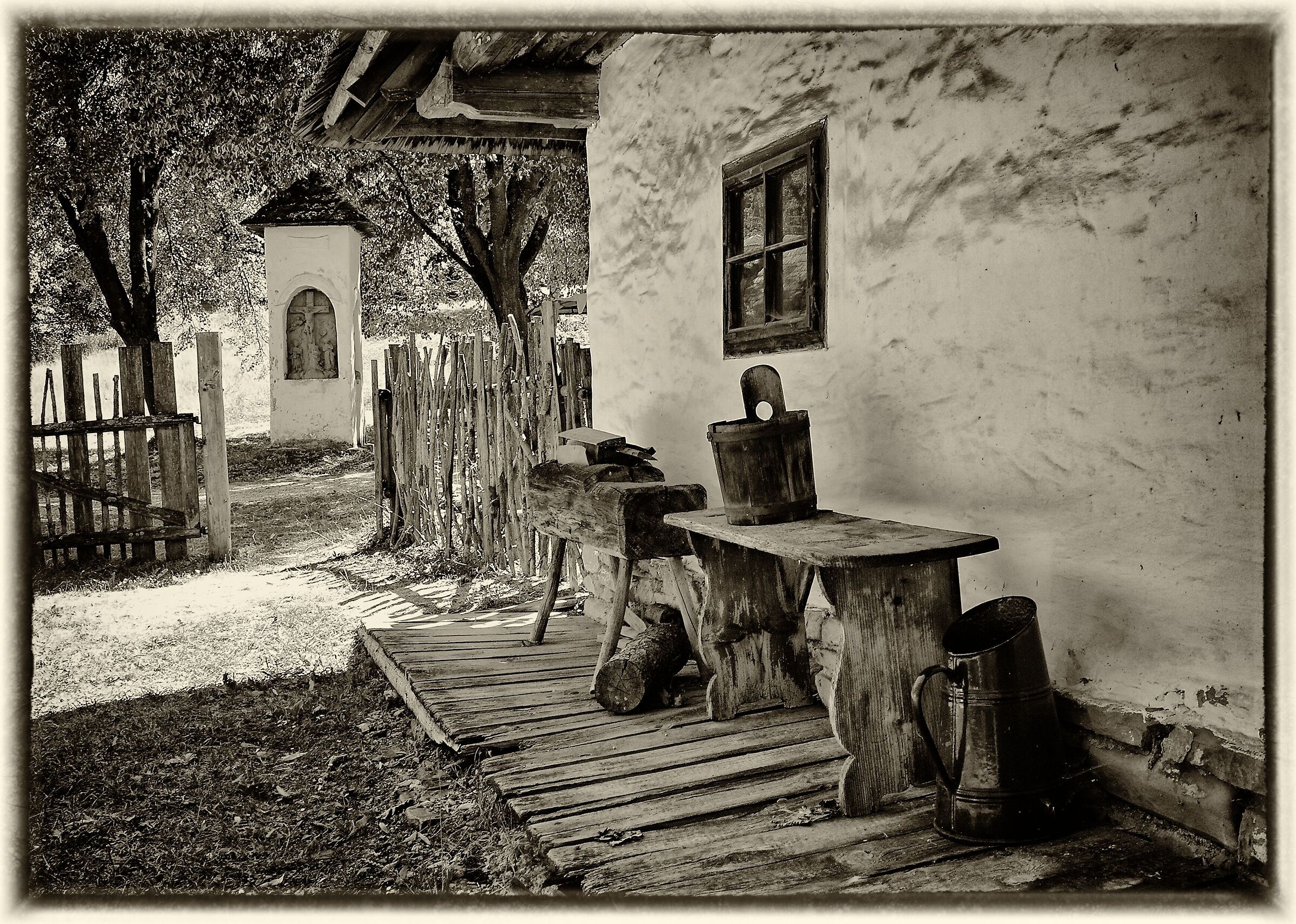 village - black and white