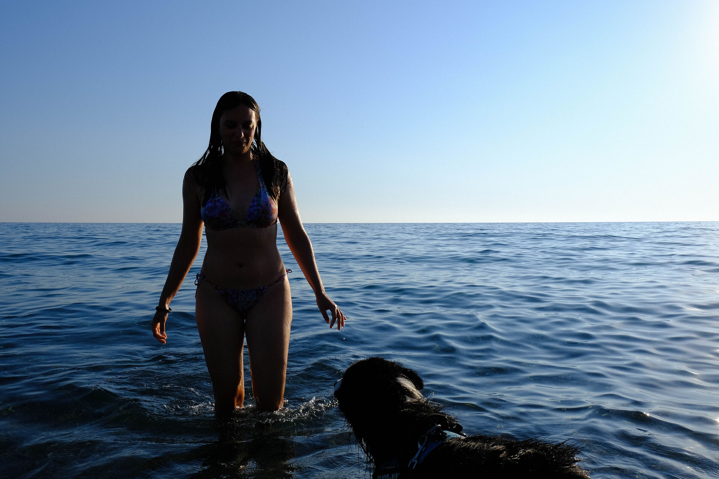 Ila Kyle nel mare di Ascea