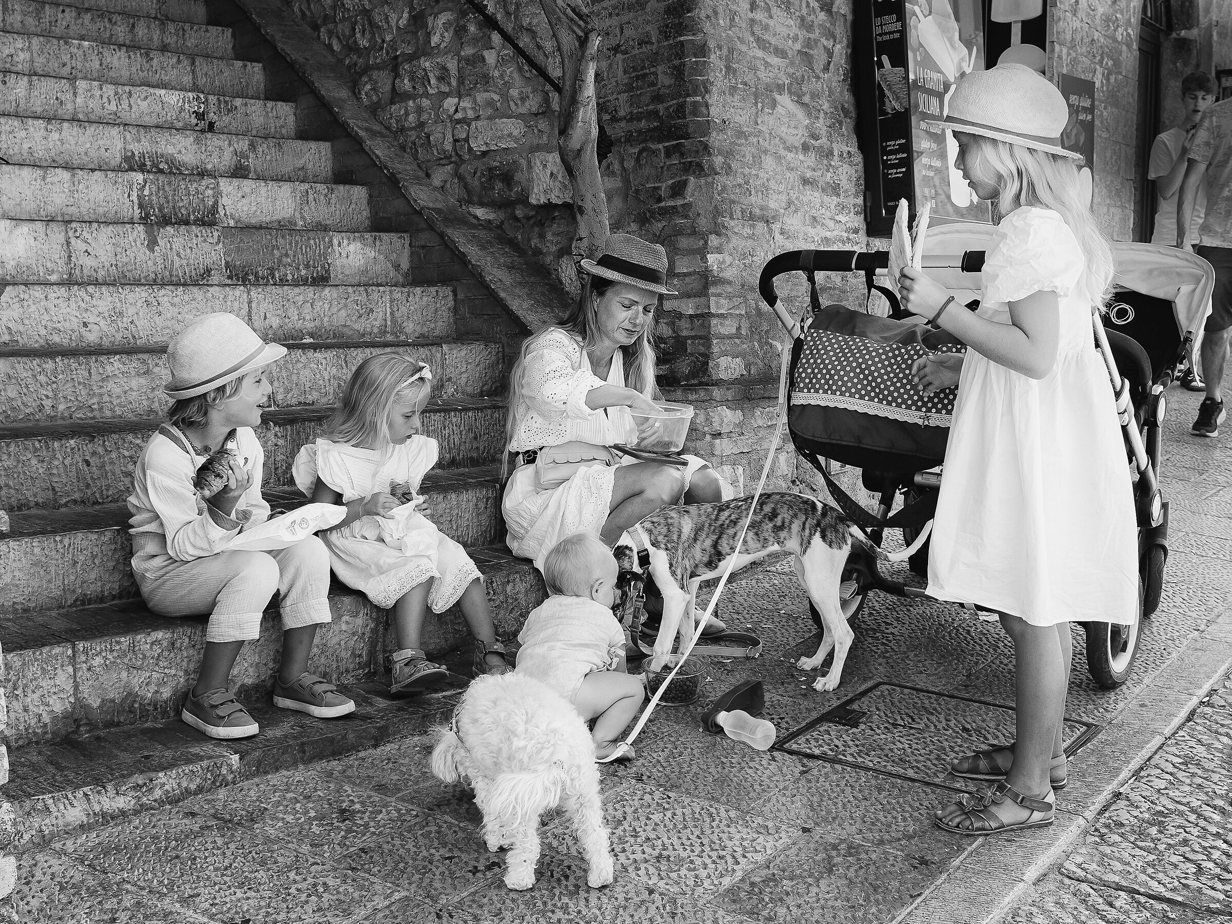 Swedish mom with sons and dogs