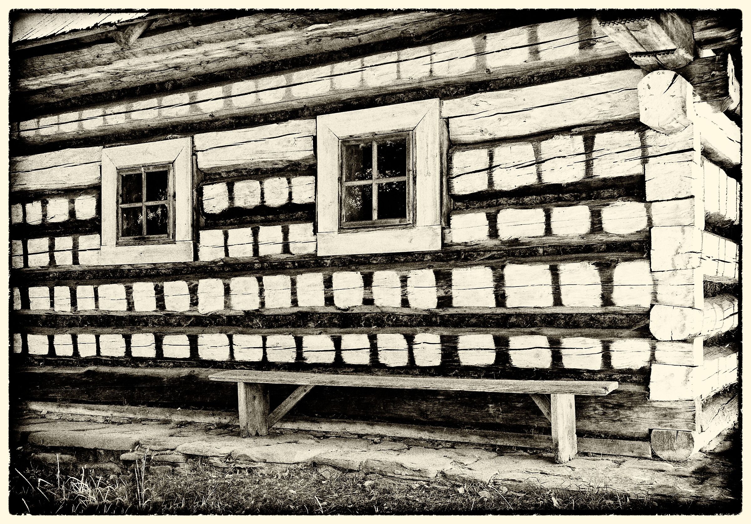 village - black and white