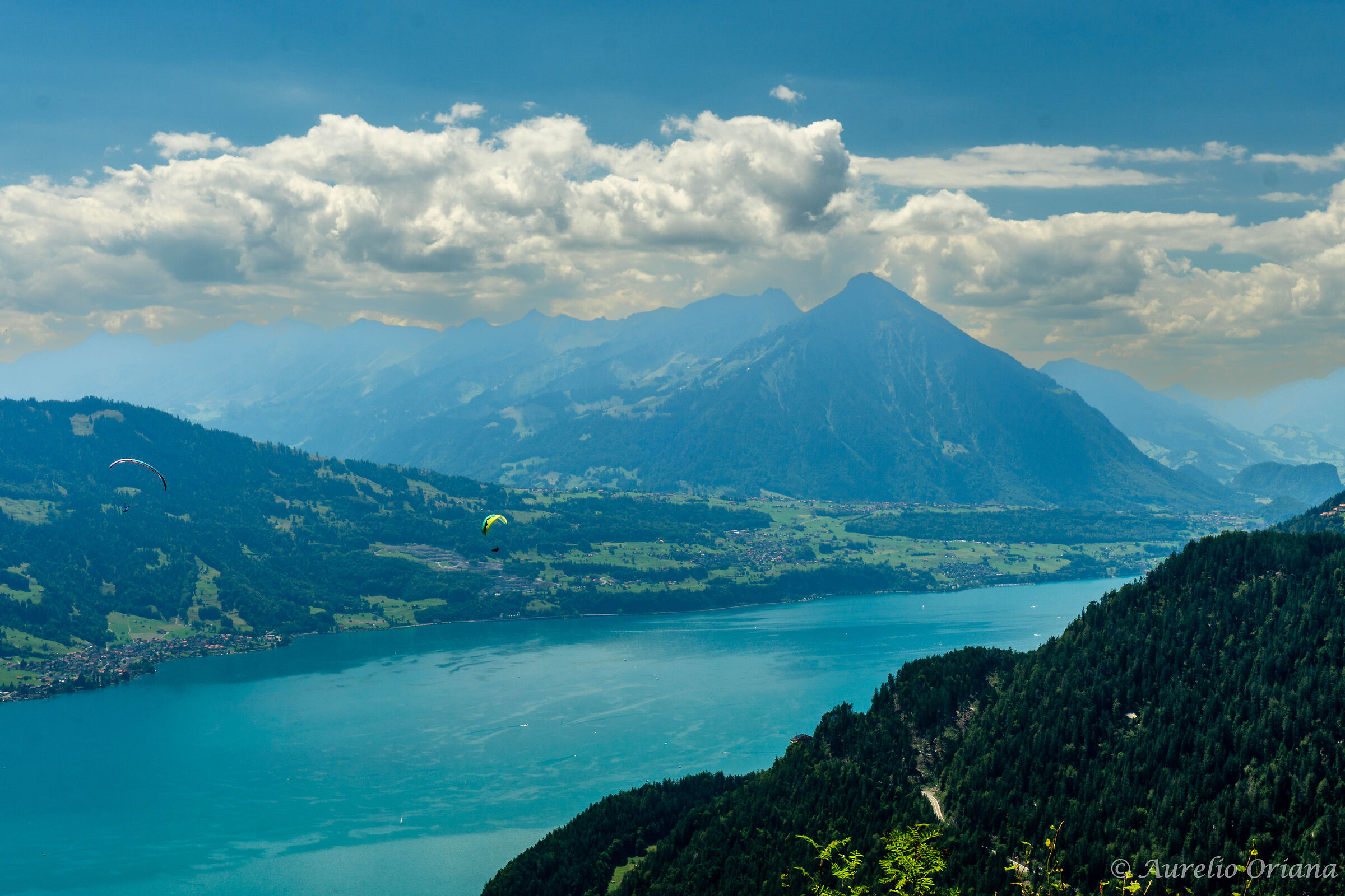 Paragliding on the lake