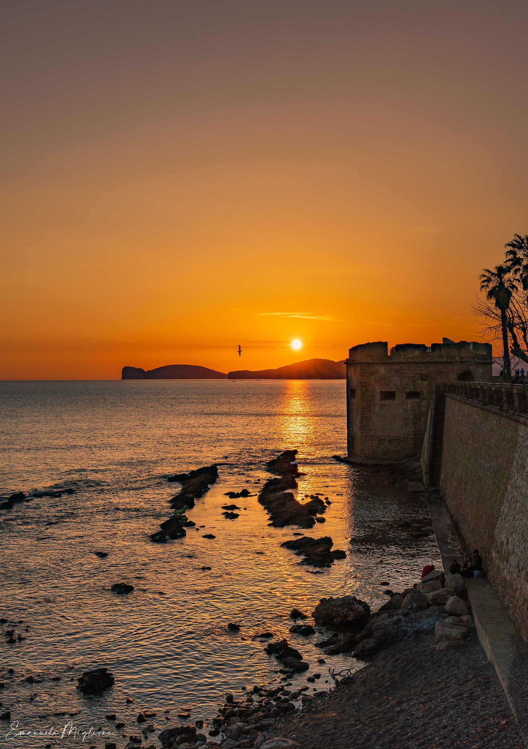 Tramonto - vista dai bastioni di Alghero (ss)