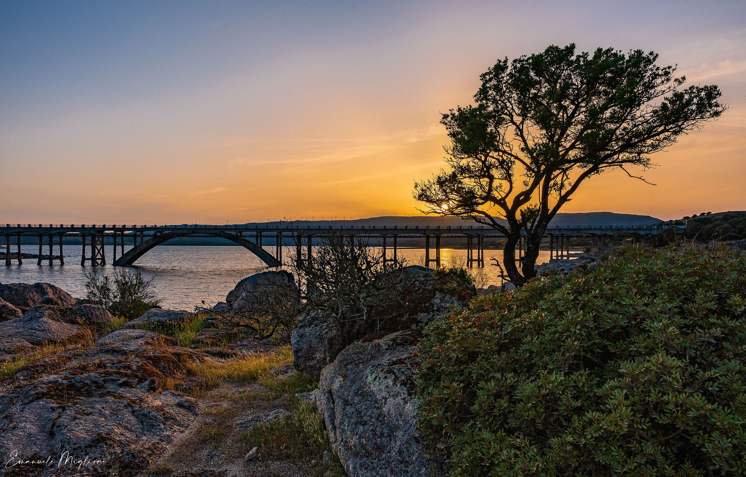 Tramonto su ponte Diana - Oschiri (ss)