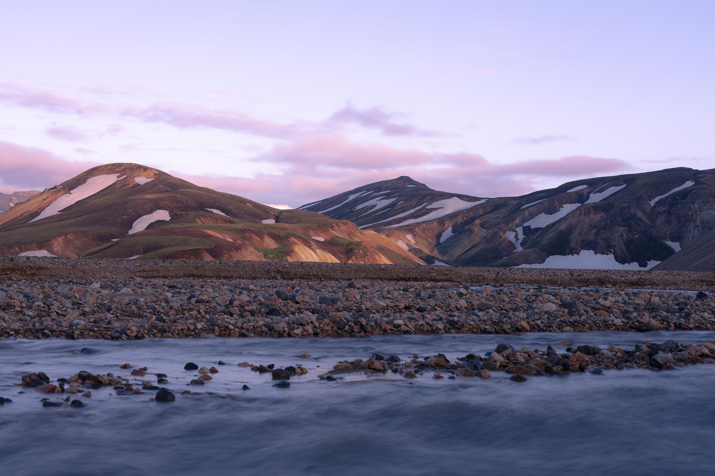 Sunset in Landmannalaugar