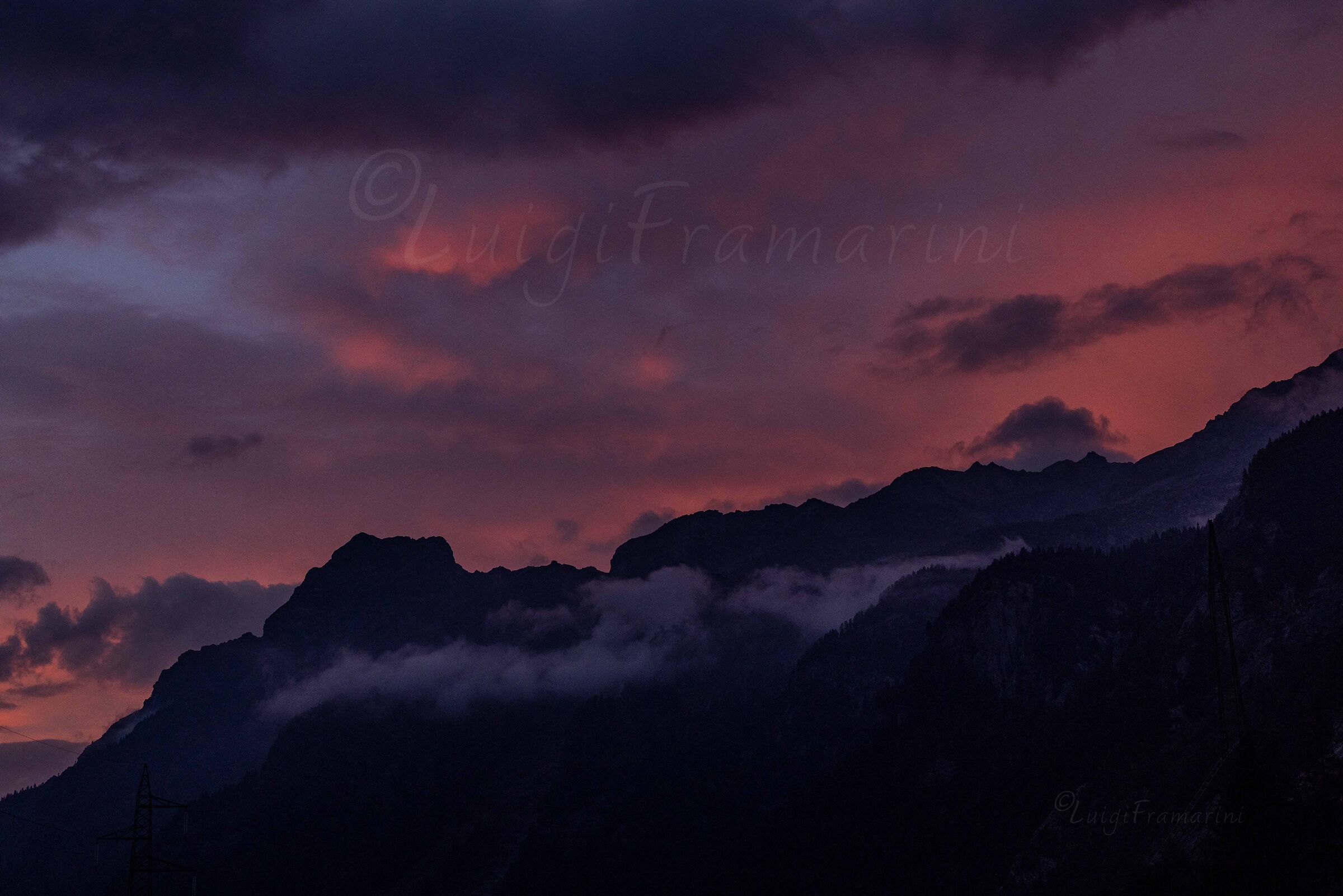 Particular sky on the top of Tallihorn