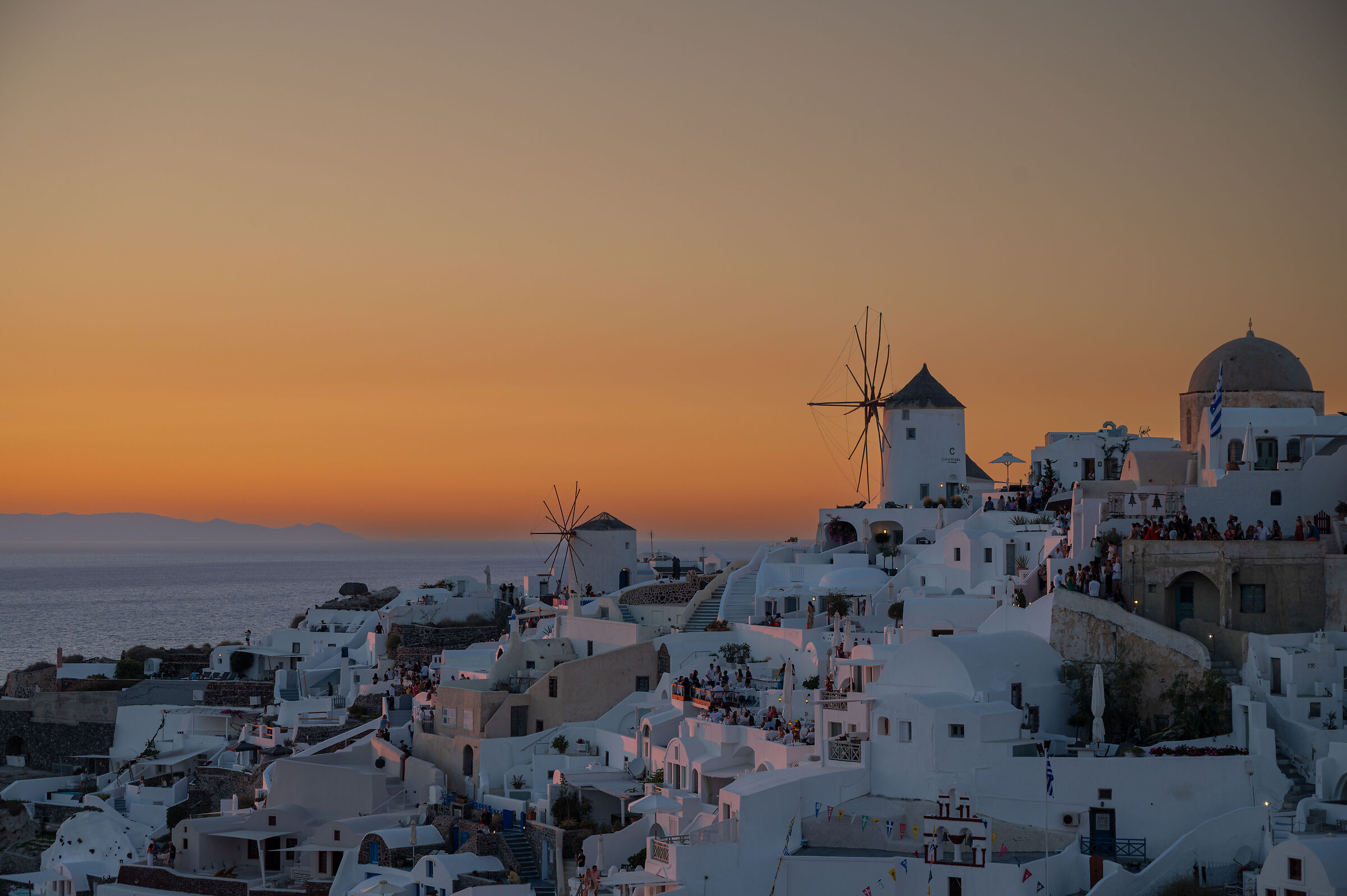 sunset in Santorini