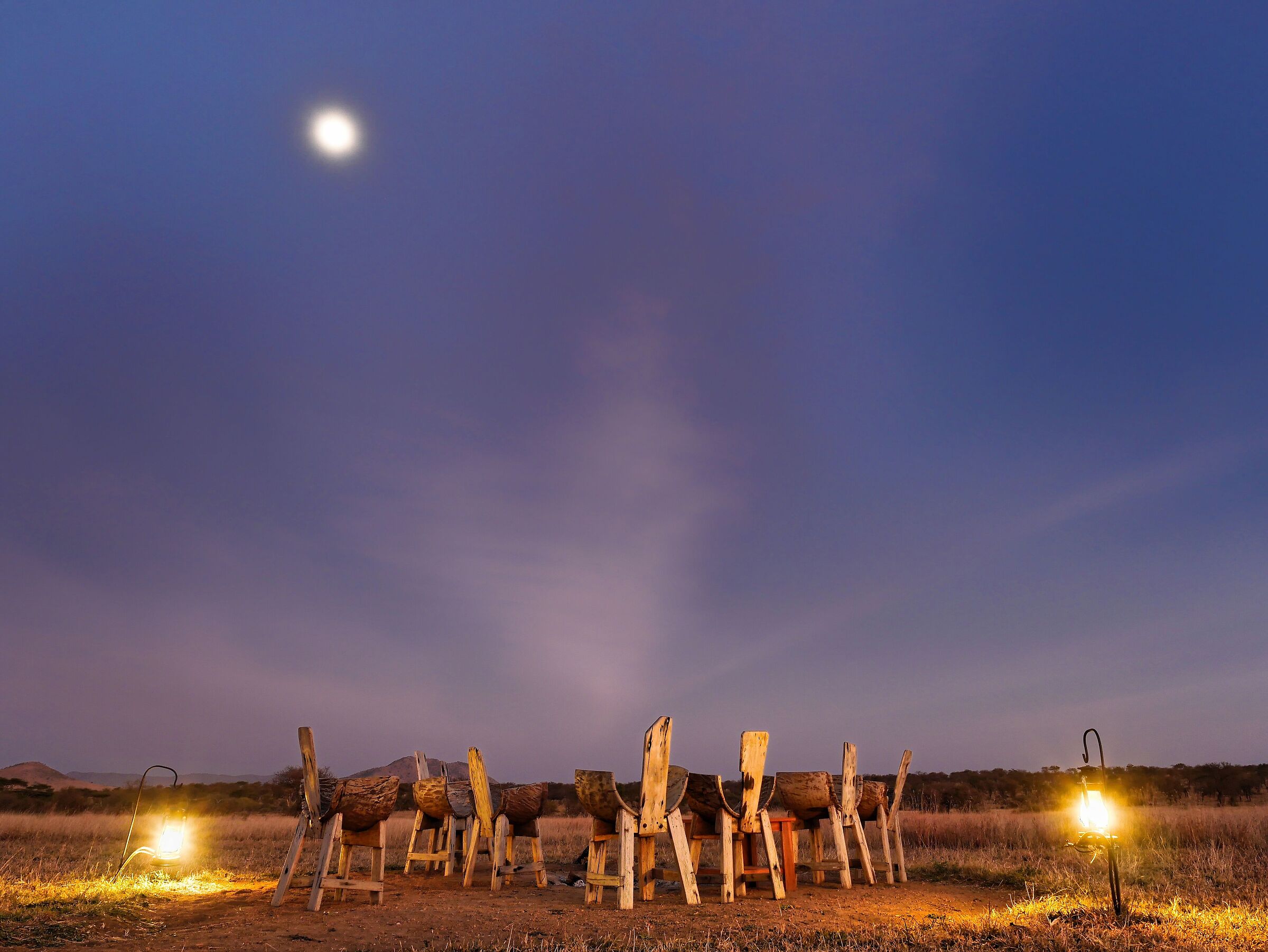 Sunrise around the Bonfire