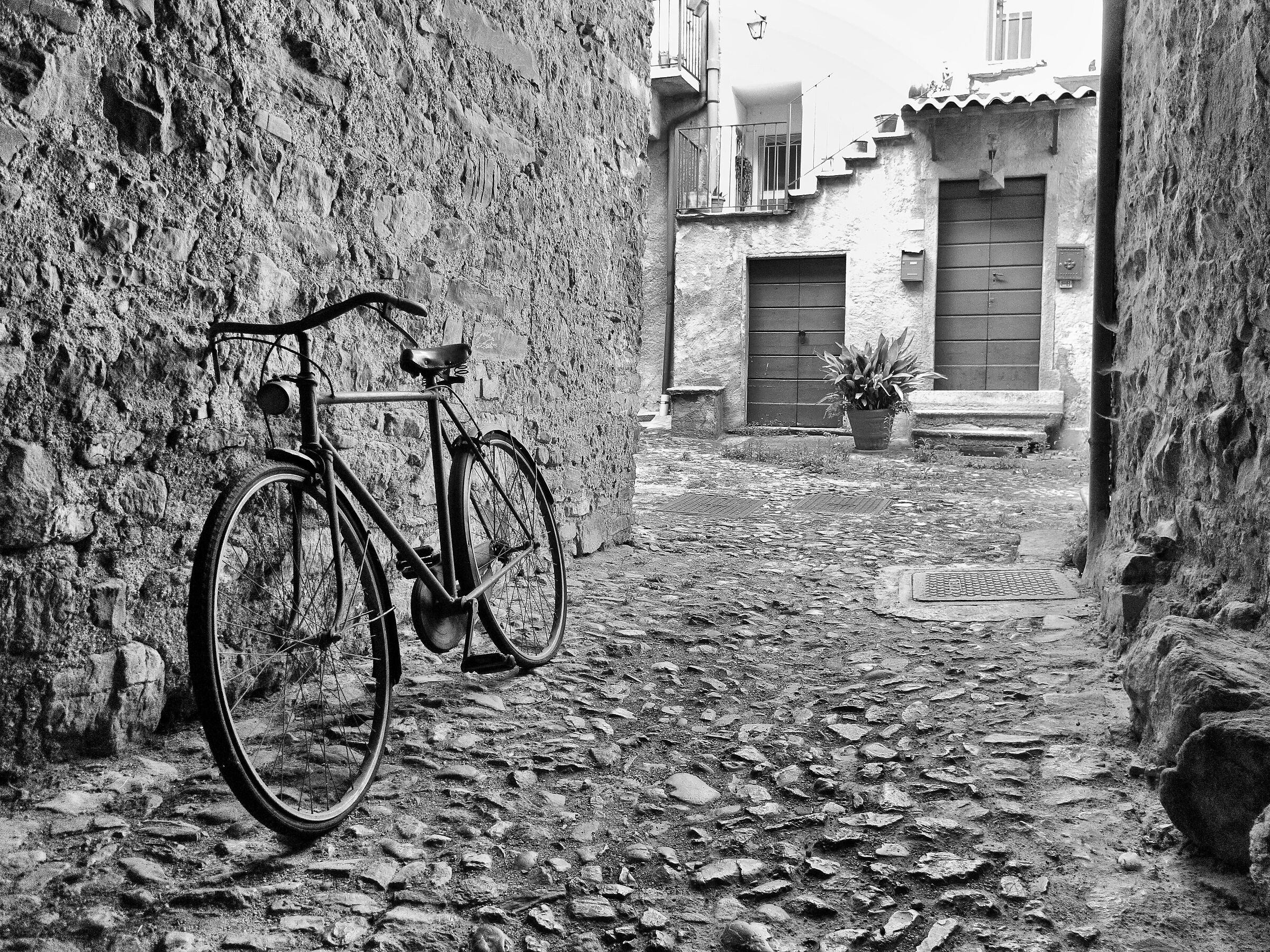Il velocipede nel vicolo