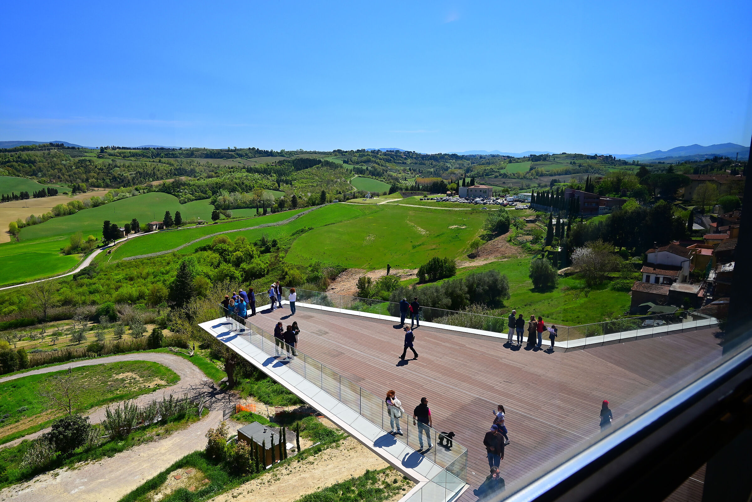 Suspended over the hills