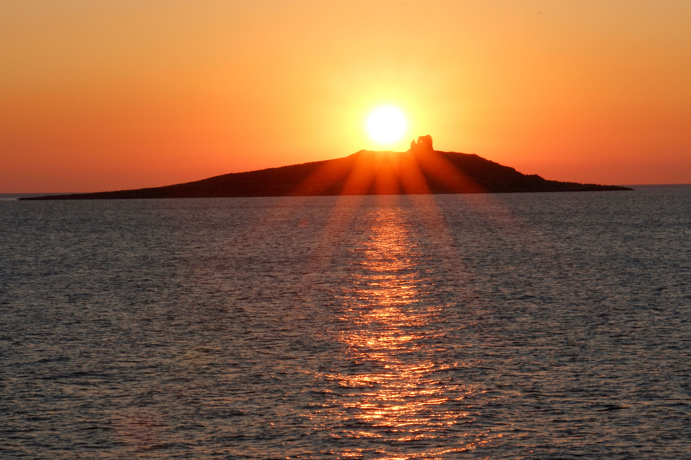 Isola delle Femmine al calar del Sole