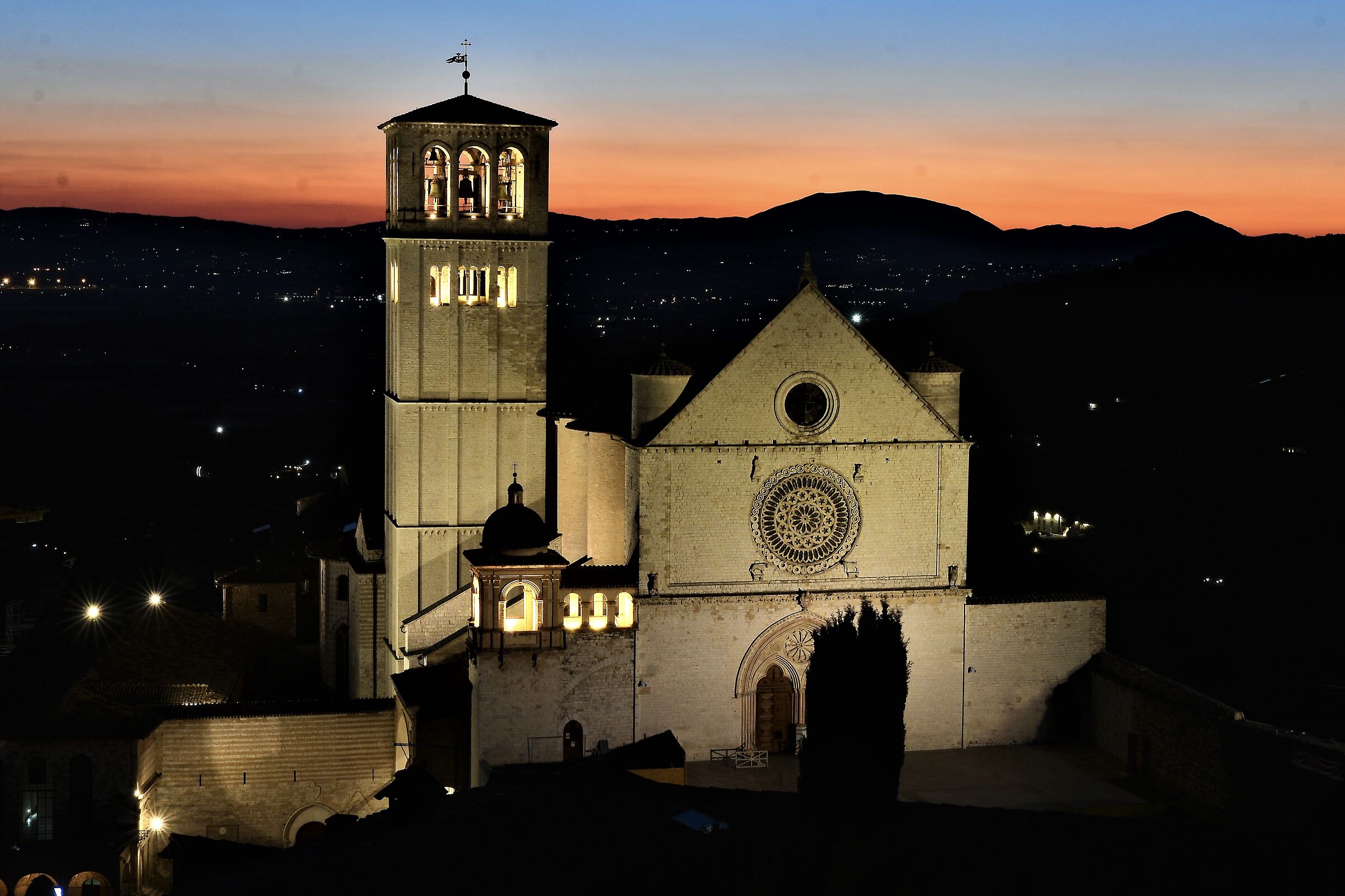 Sul finire del tramonto.