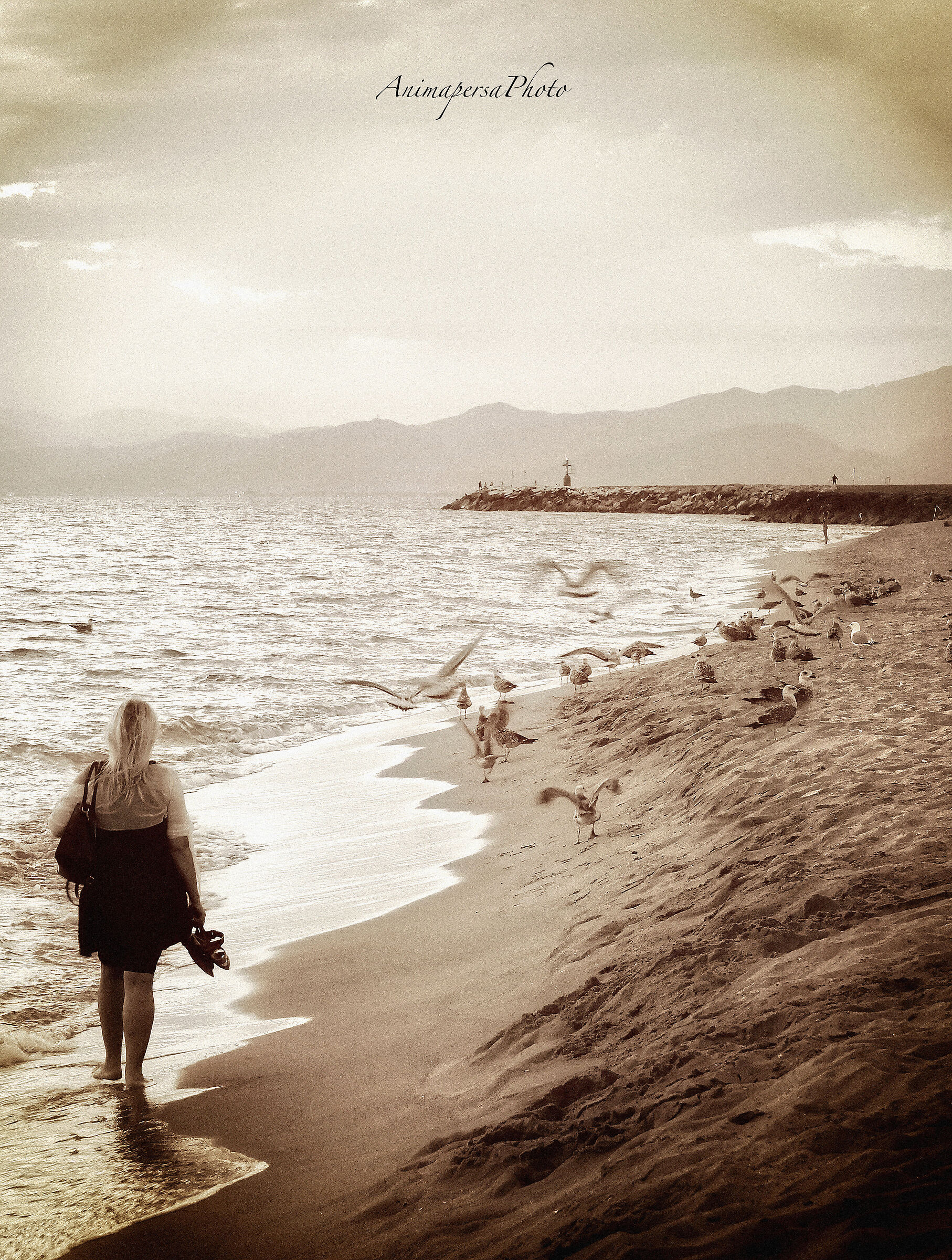 Passeggiata sulla spiaggia