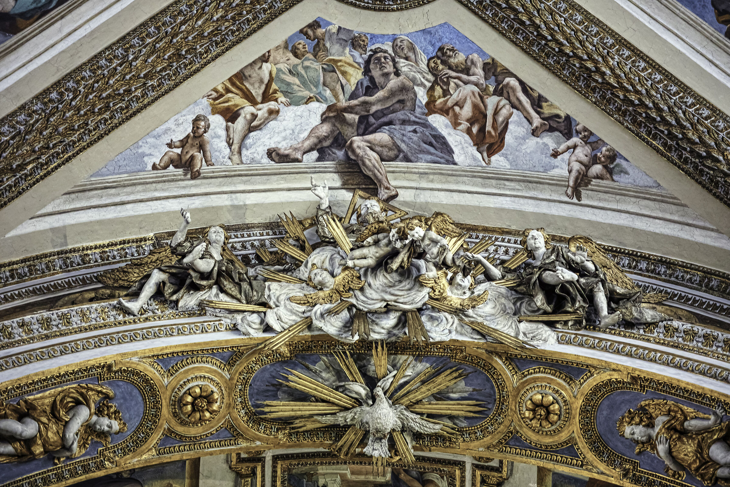Napoli Chiesa Certosa S.Martino -  Particolare volta