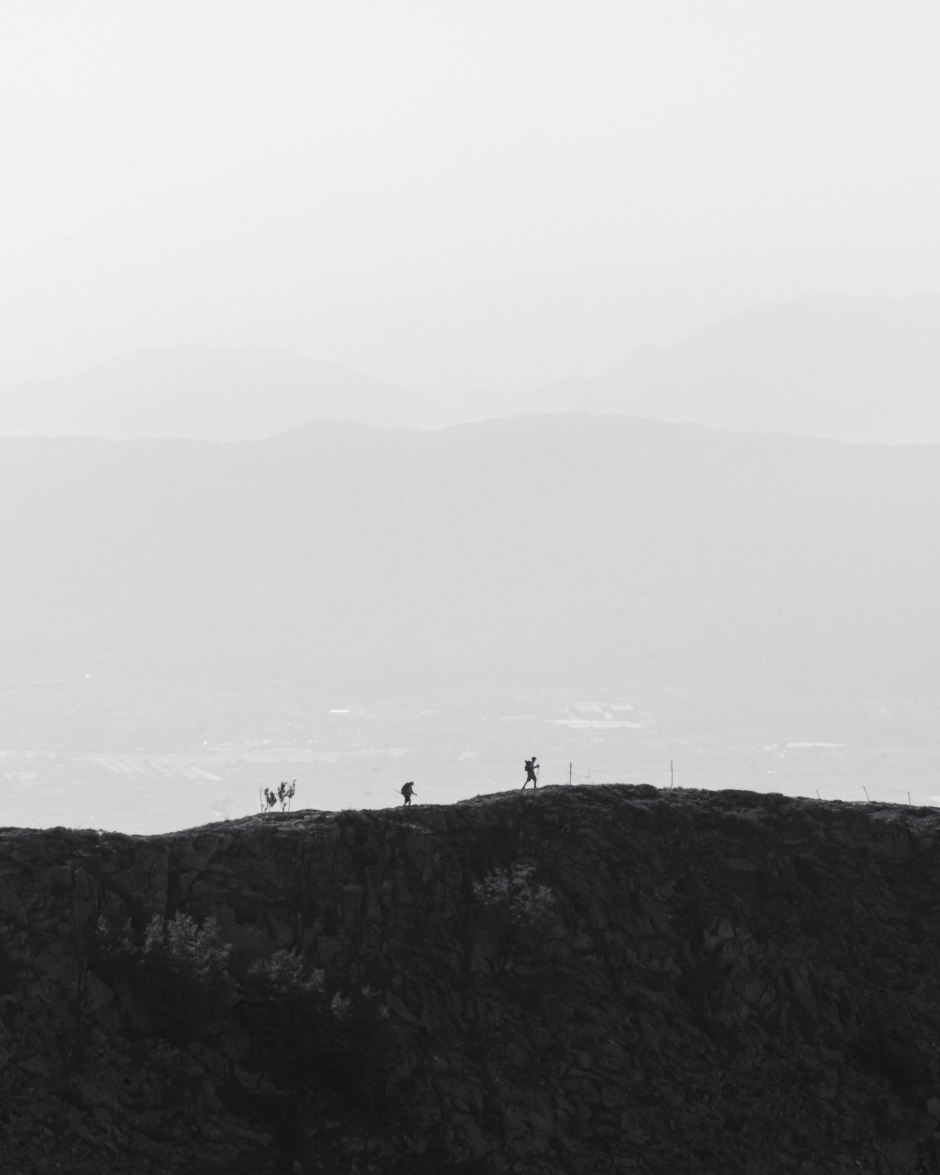 Walking on the side of the world