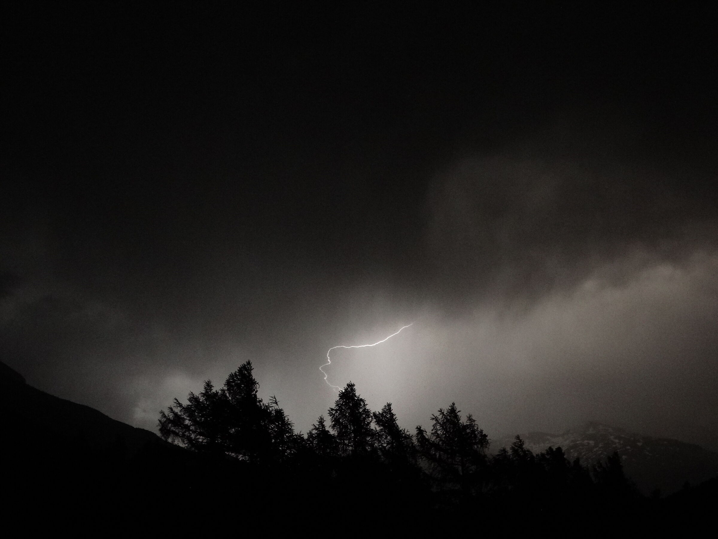 Lightning in the night
