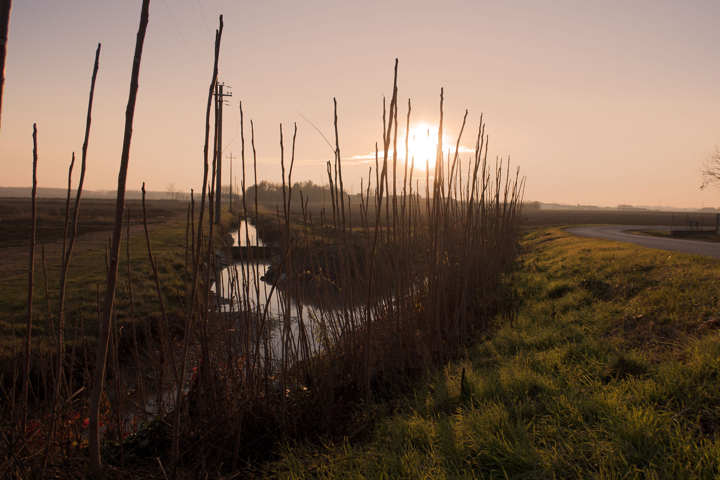 Tramonto invernale Scorzarolo MN