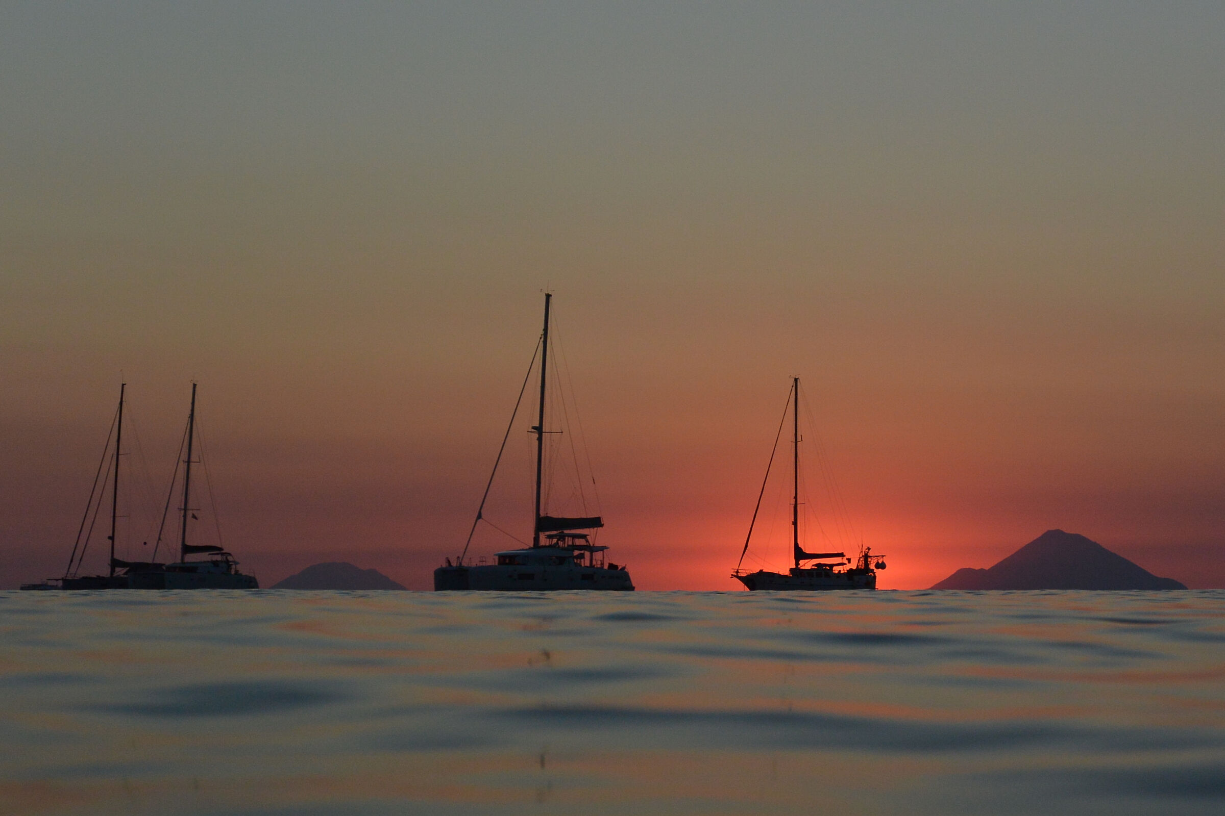 Sunset in the Aeolian Islands