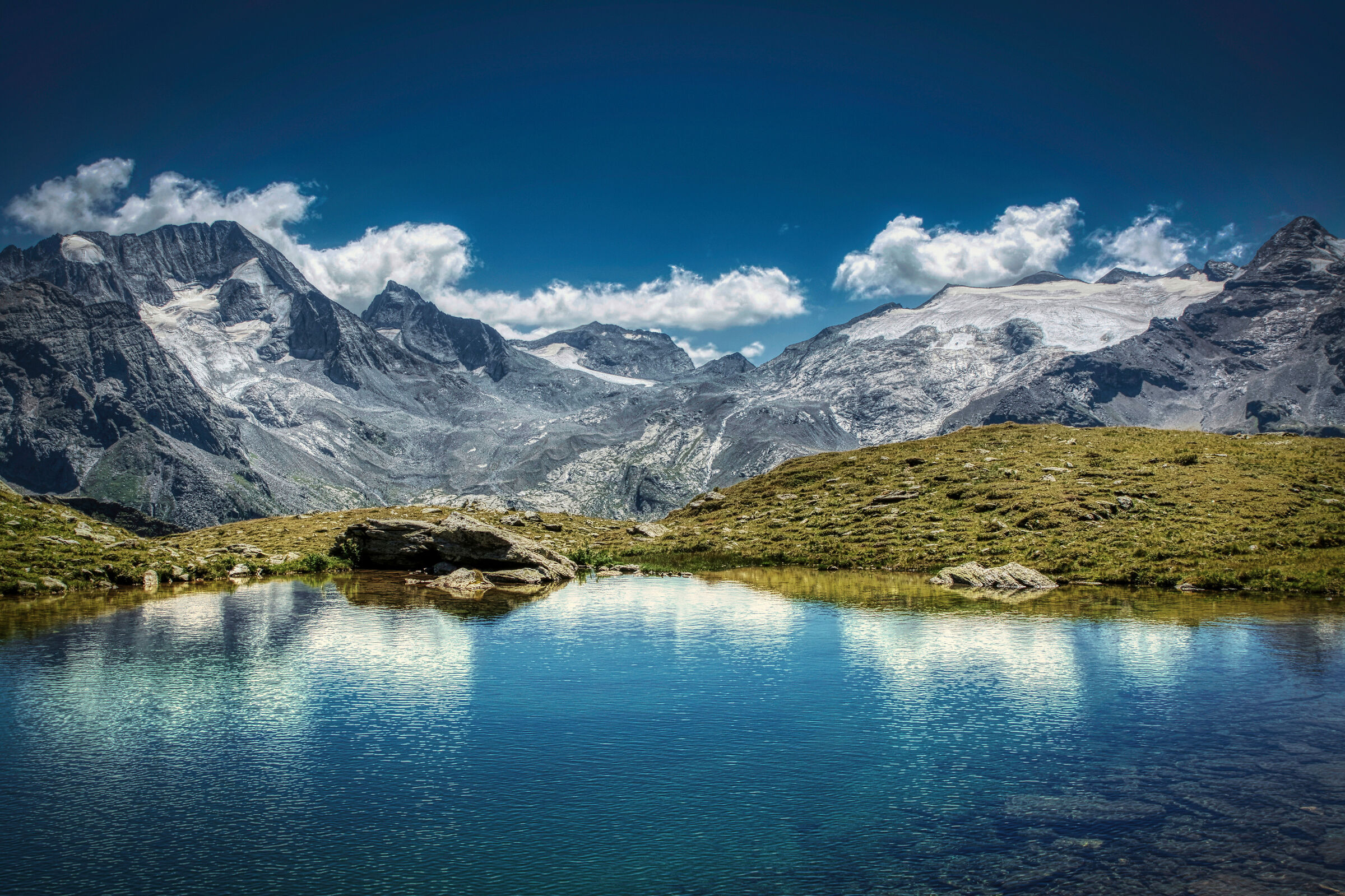 Hochgall e Ghiacciaio del Reisenferner dai laghi Kofler