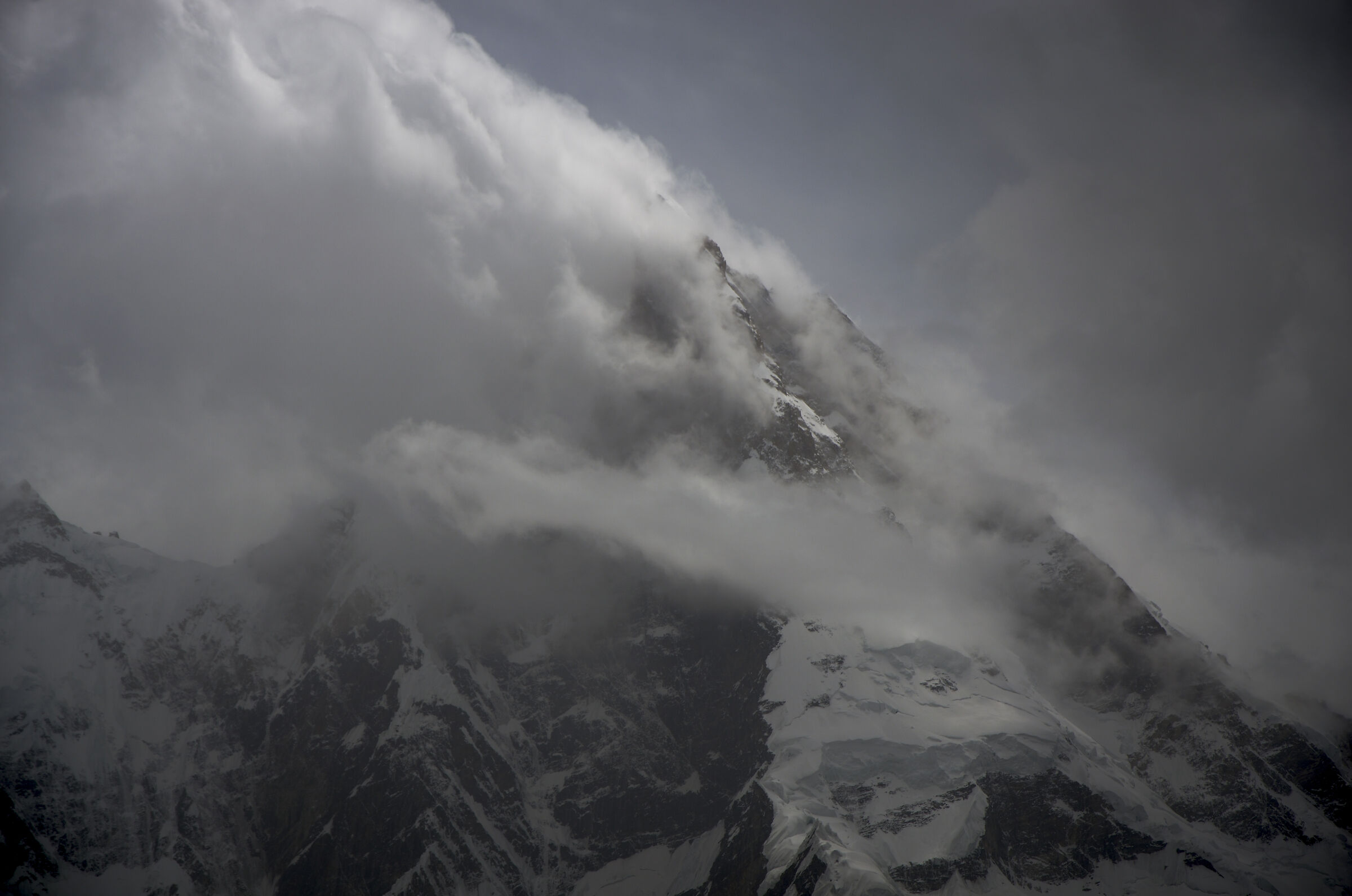 Masherbrum in the clouds