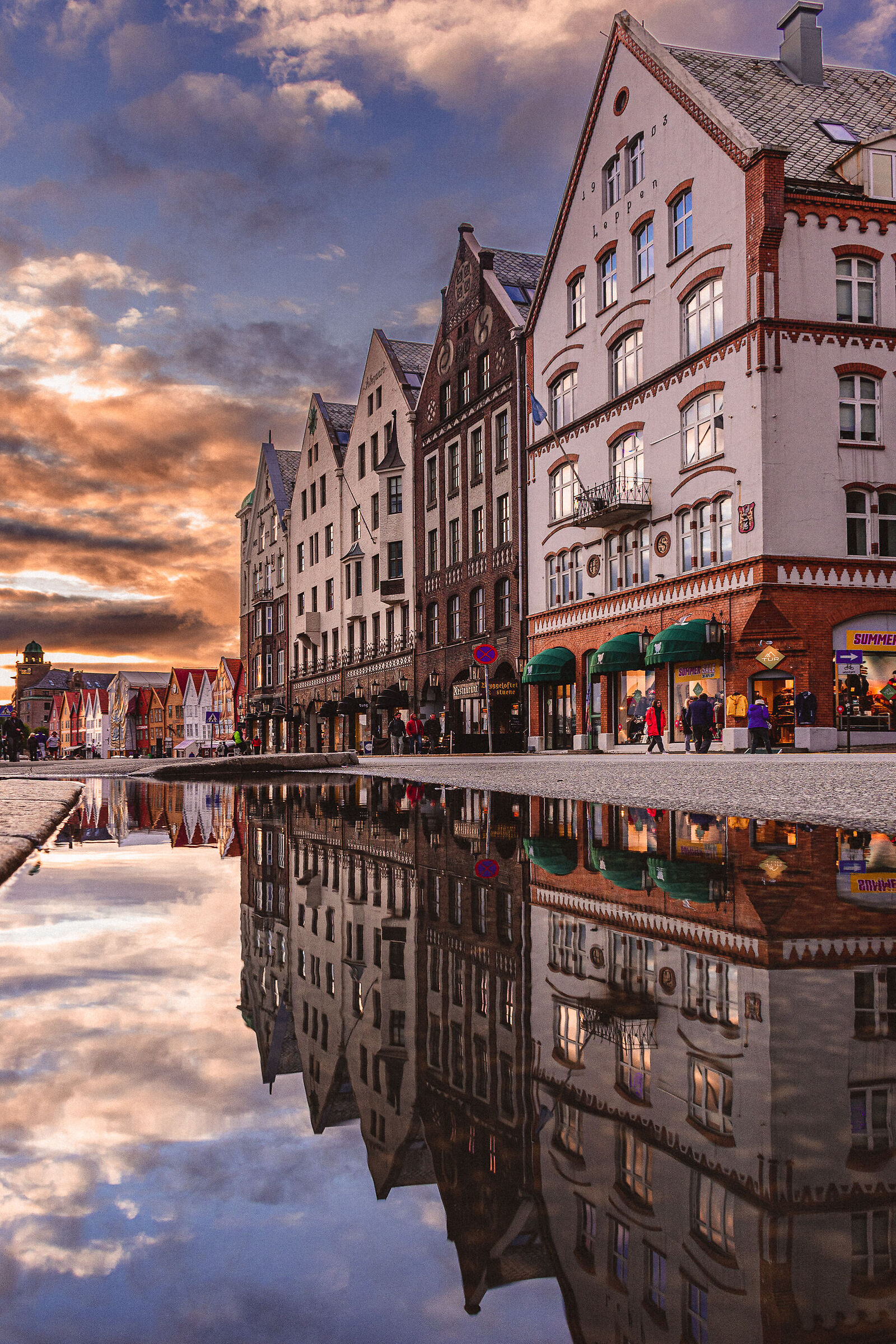 Bergen (Norvegia) dopo l'acquazzone