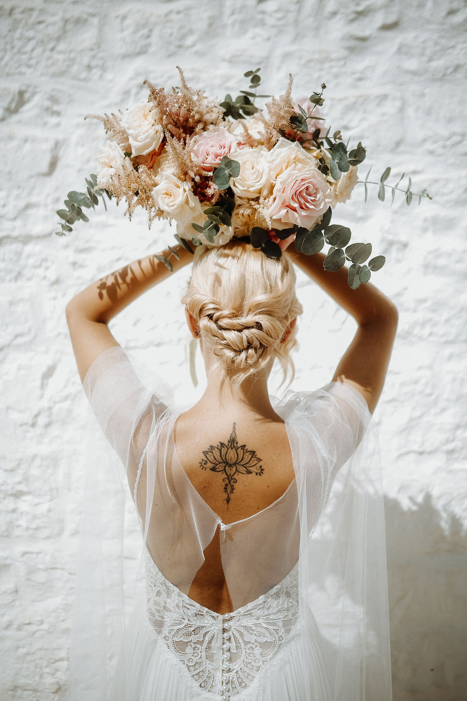 Bride with bouquet