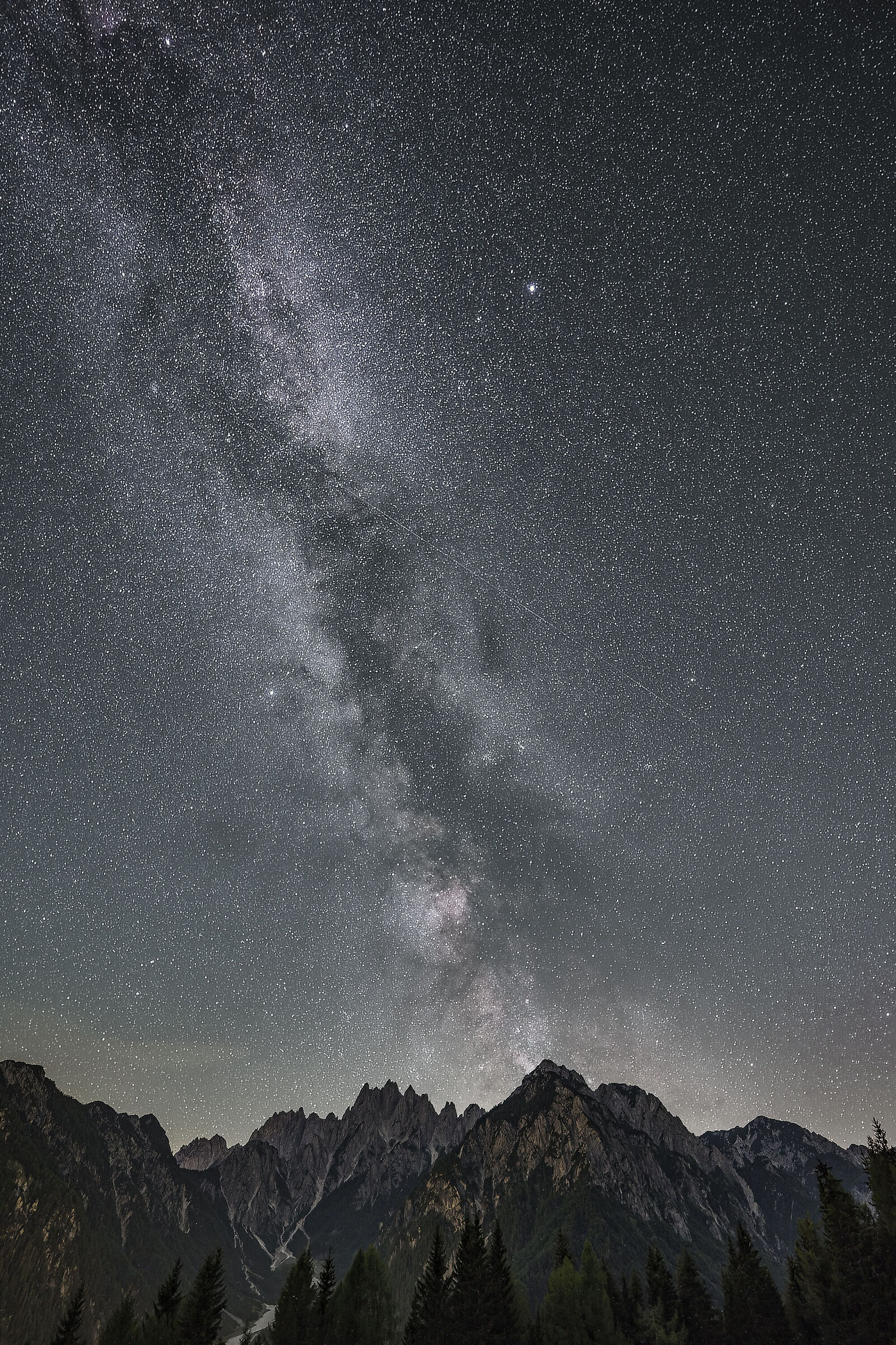 Milky Way and Carnic Alps