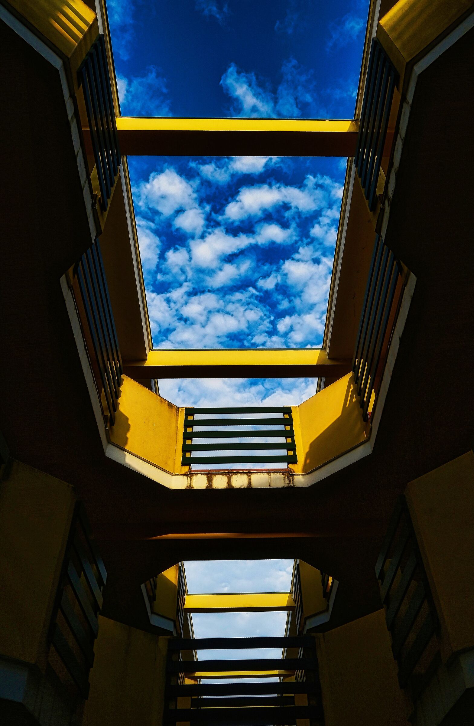 Blue over the wall...