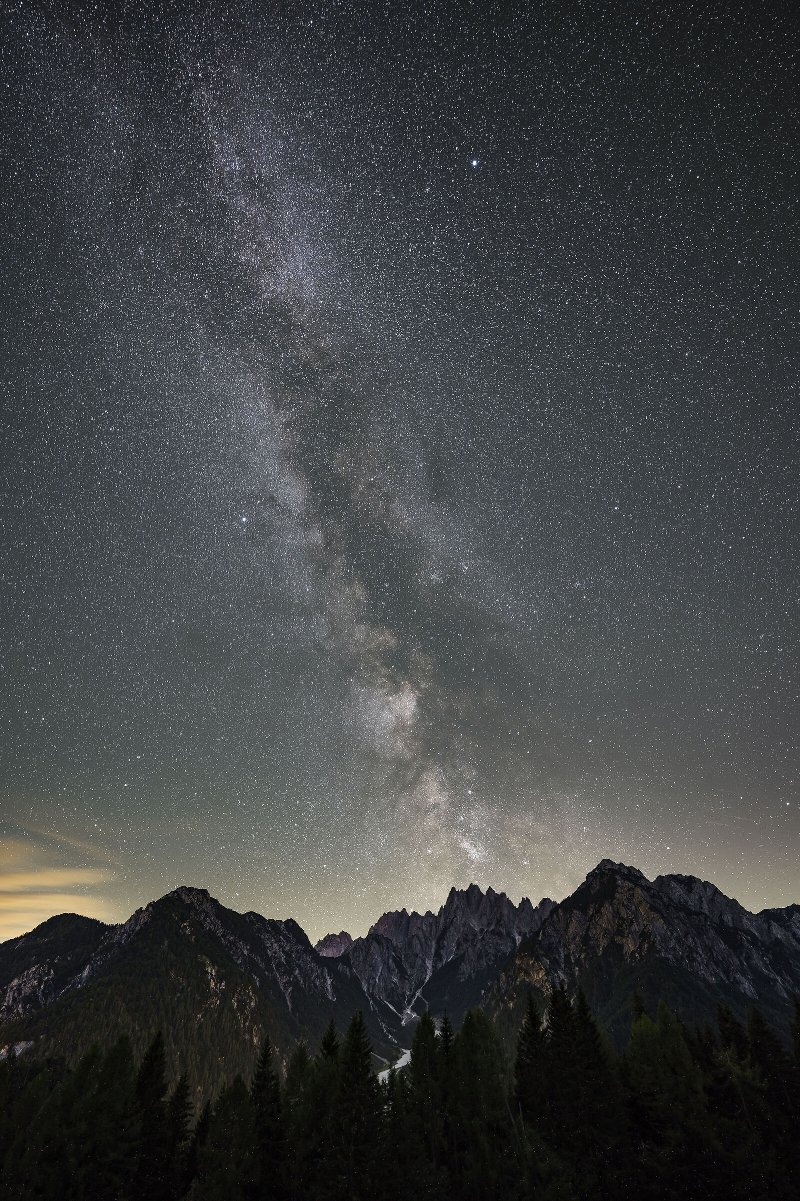 Milky Way and Carnic Alps